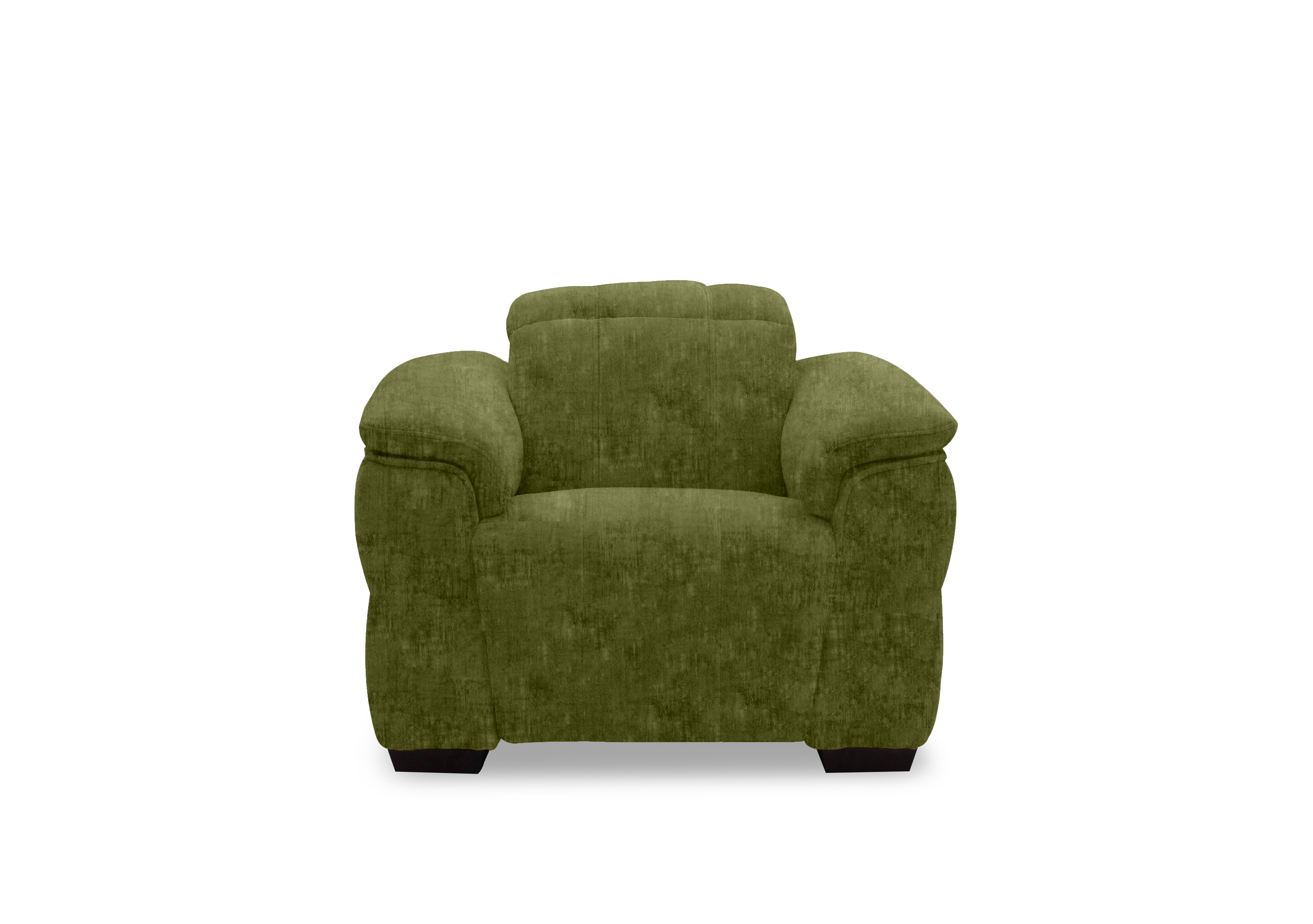 Inca Fabric Power Recliner Chair with Power Headrest in Heritage Olive 52003 on Furniture Village