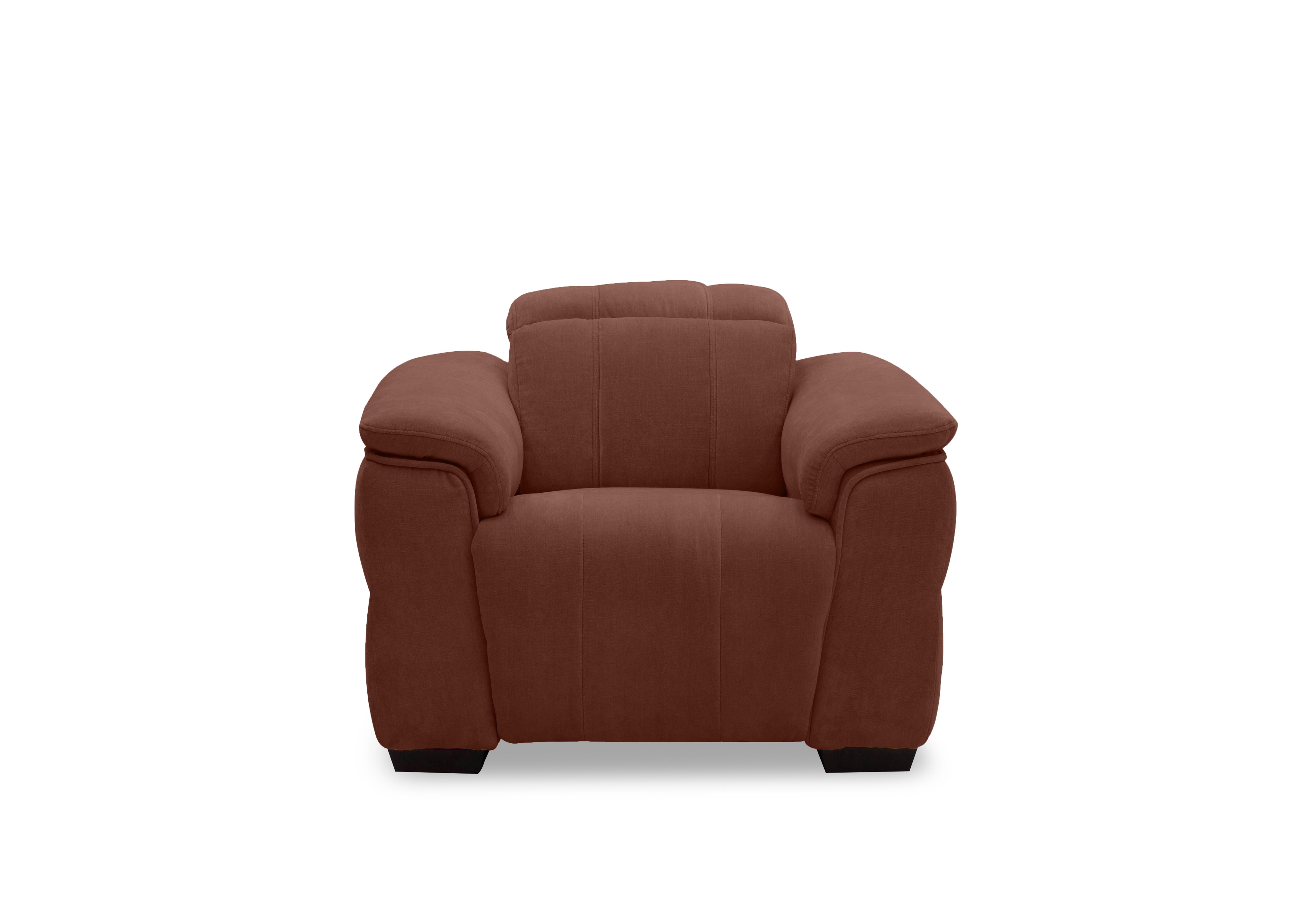Inca Fabric Power Recliner Chair with Power Headrest in Manhattan Burnt Sienna 58008 on Furniture Village