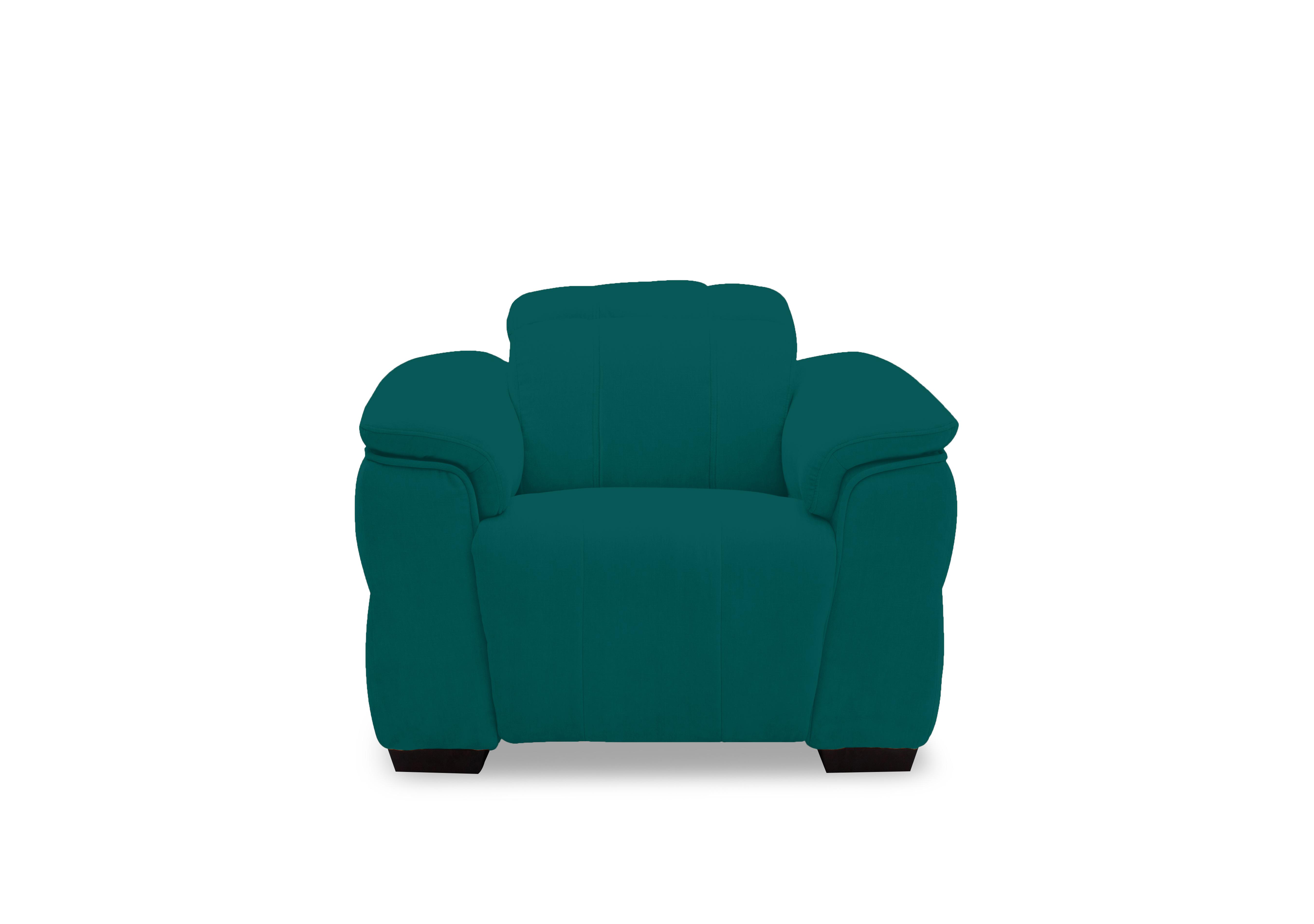 Inca Fabric Power Recliner Chair with Power Headrest in Opulence Teal 51003 on Furniture Village
