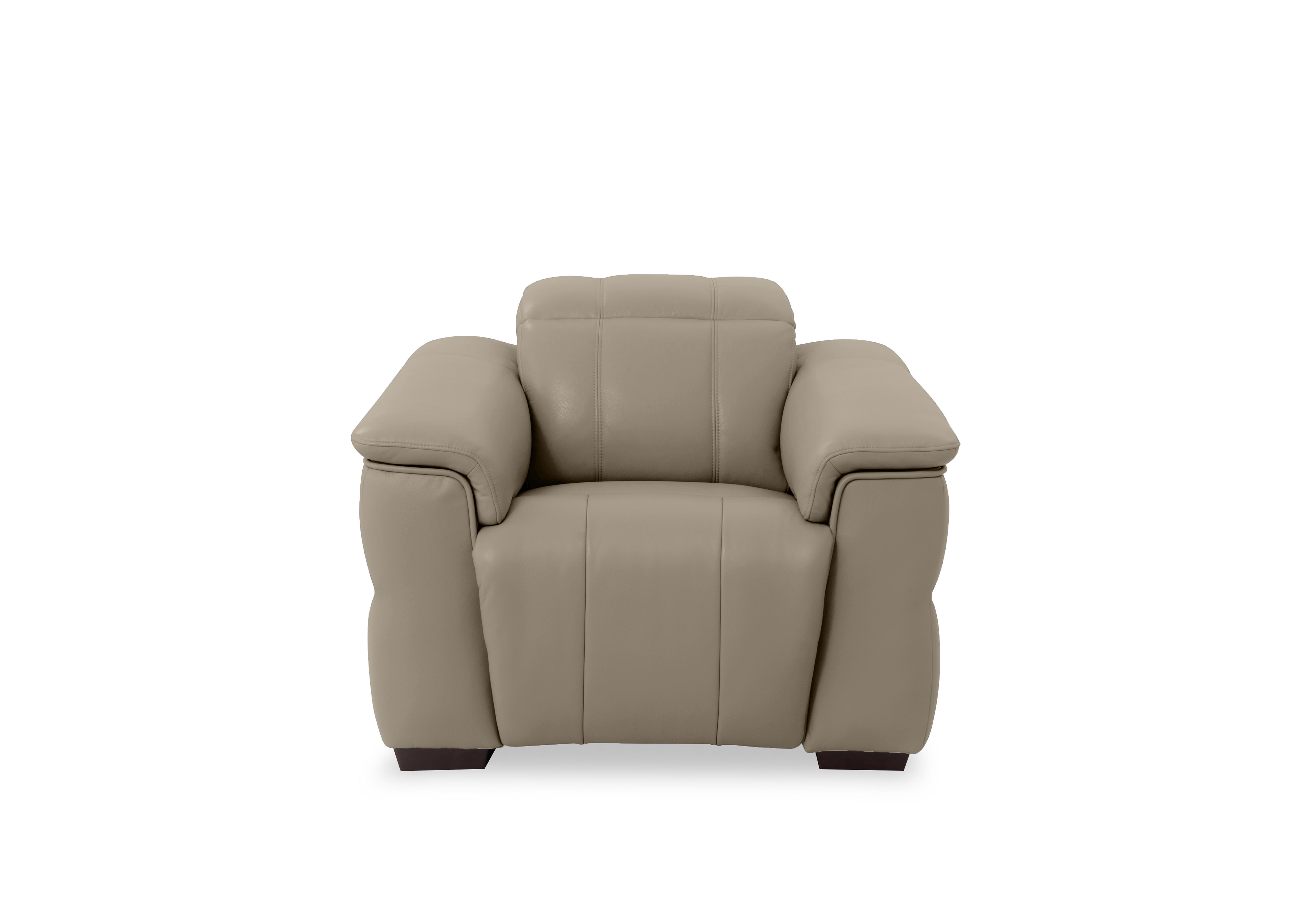 Inca Leather Power Recliner Chair with Power Headrest in Cat-40/08 Oyster on Furniture Village