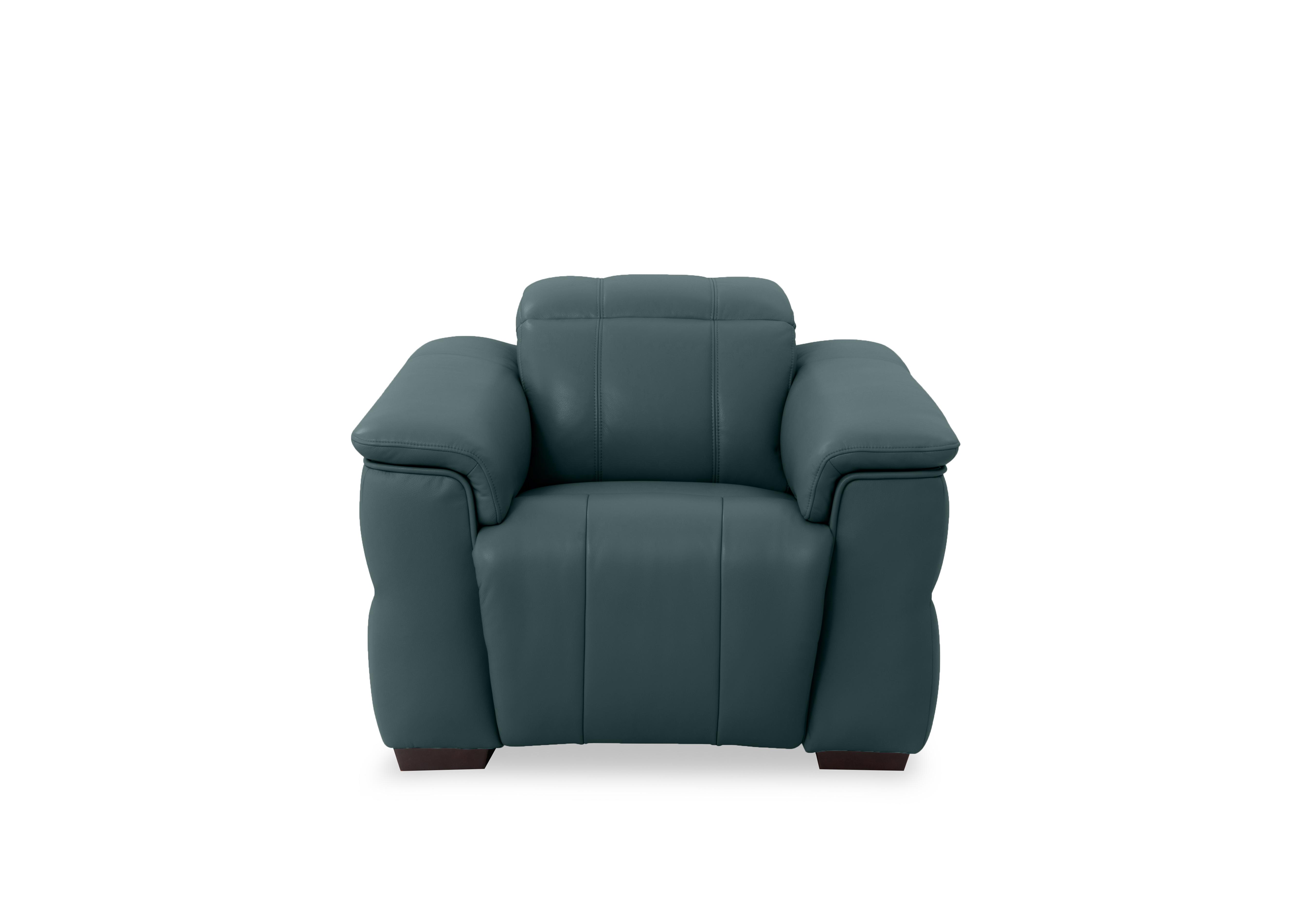 Inca Leather Power Recliner Chair with Power Headrest in Cat-40/09 Peacock on Furniture Village