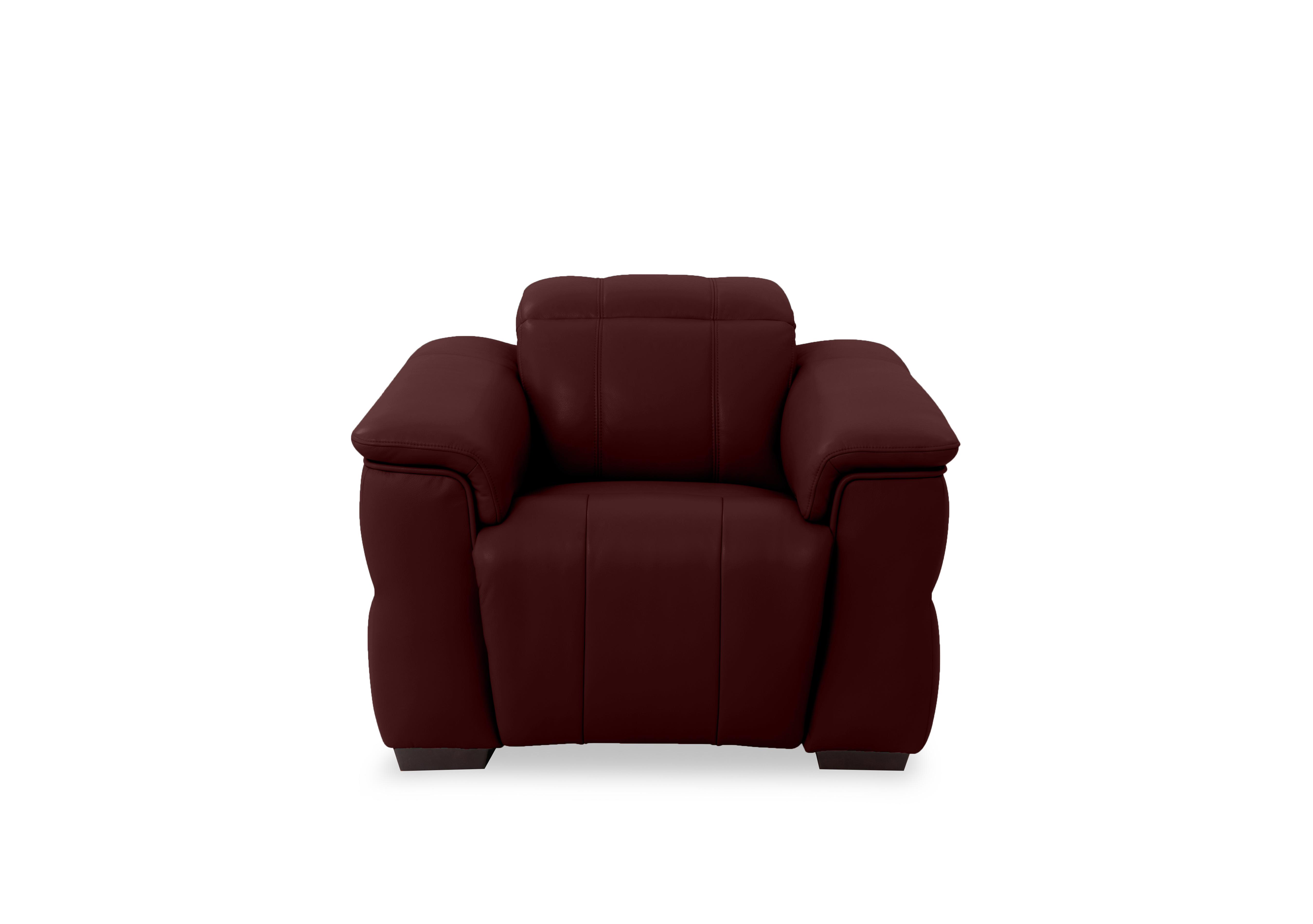 Inca Leather Power Recliner Chair with Power Headrest in Cat-60/15 Ruby on Furniture Village