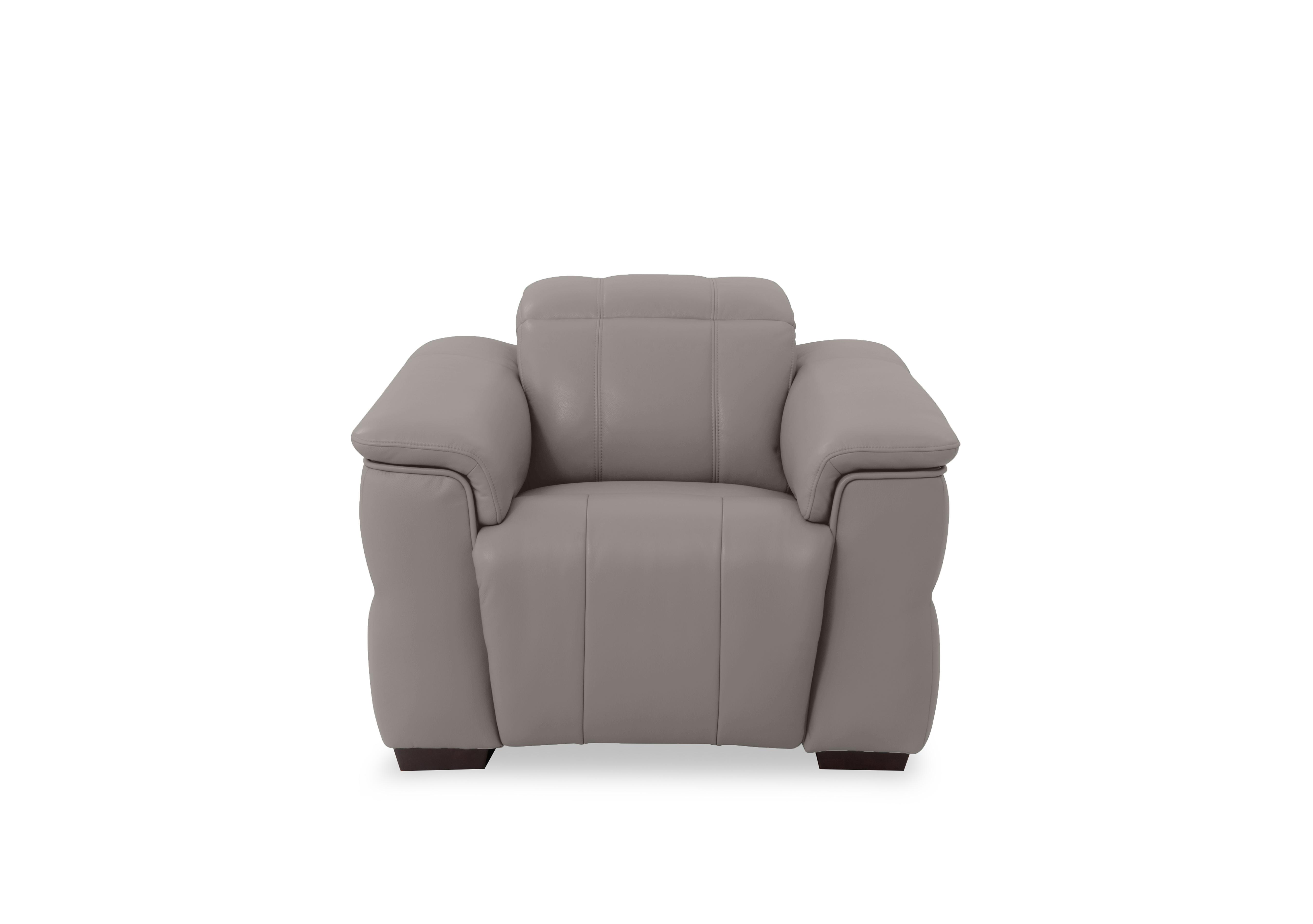 Inca Leather Power Recliner Chair with Power Headrest in Cat-60/23 Lead Grey on Furniture Village