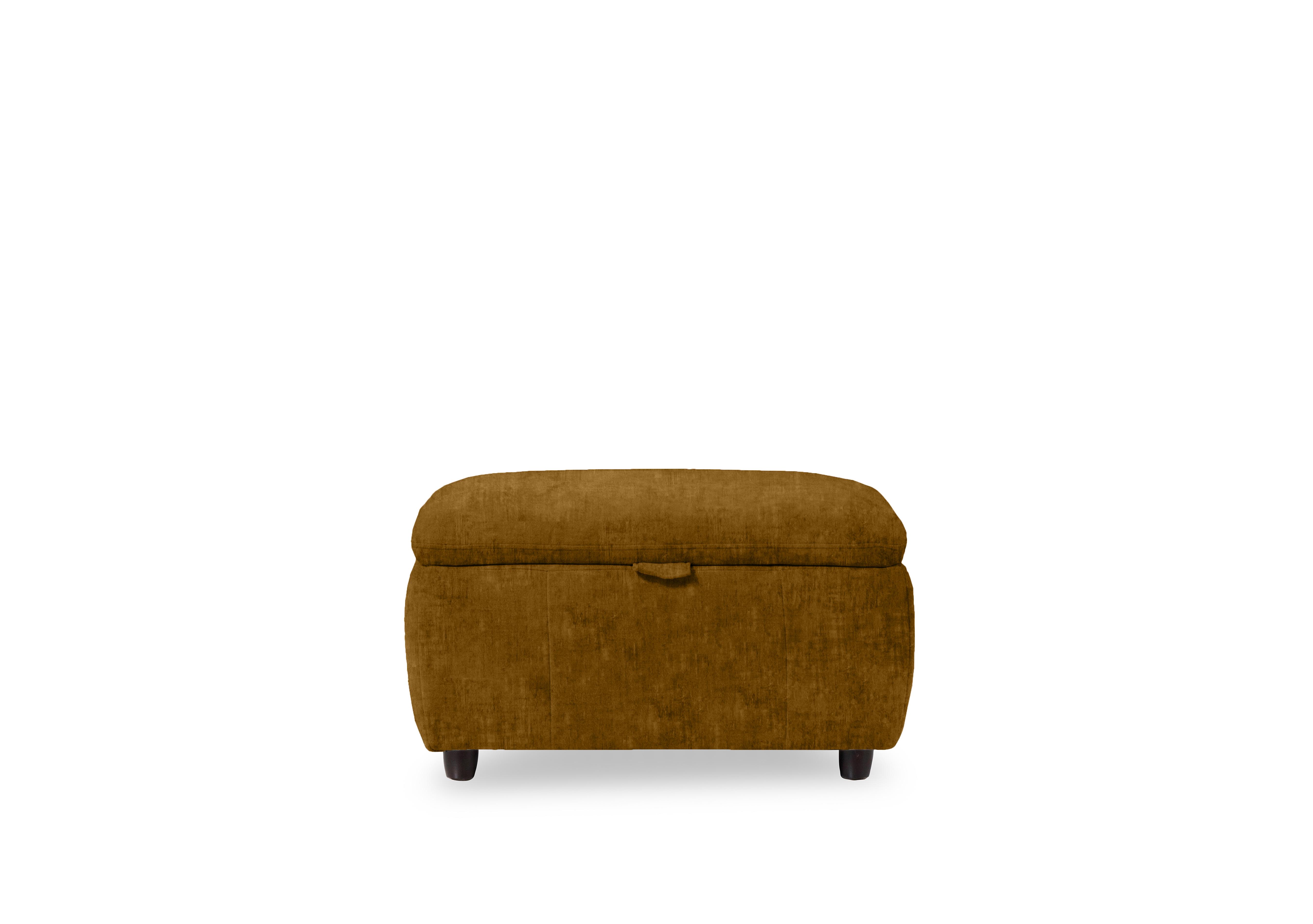Inca Fabric Storage Footstool in Heritage Saffron 52002 on Furniture Village