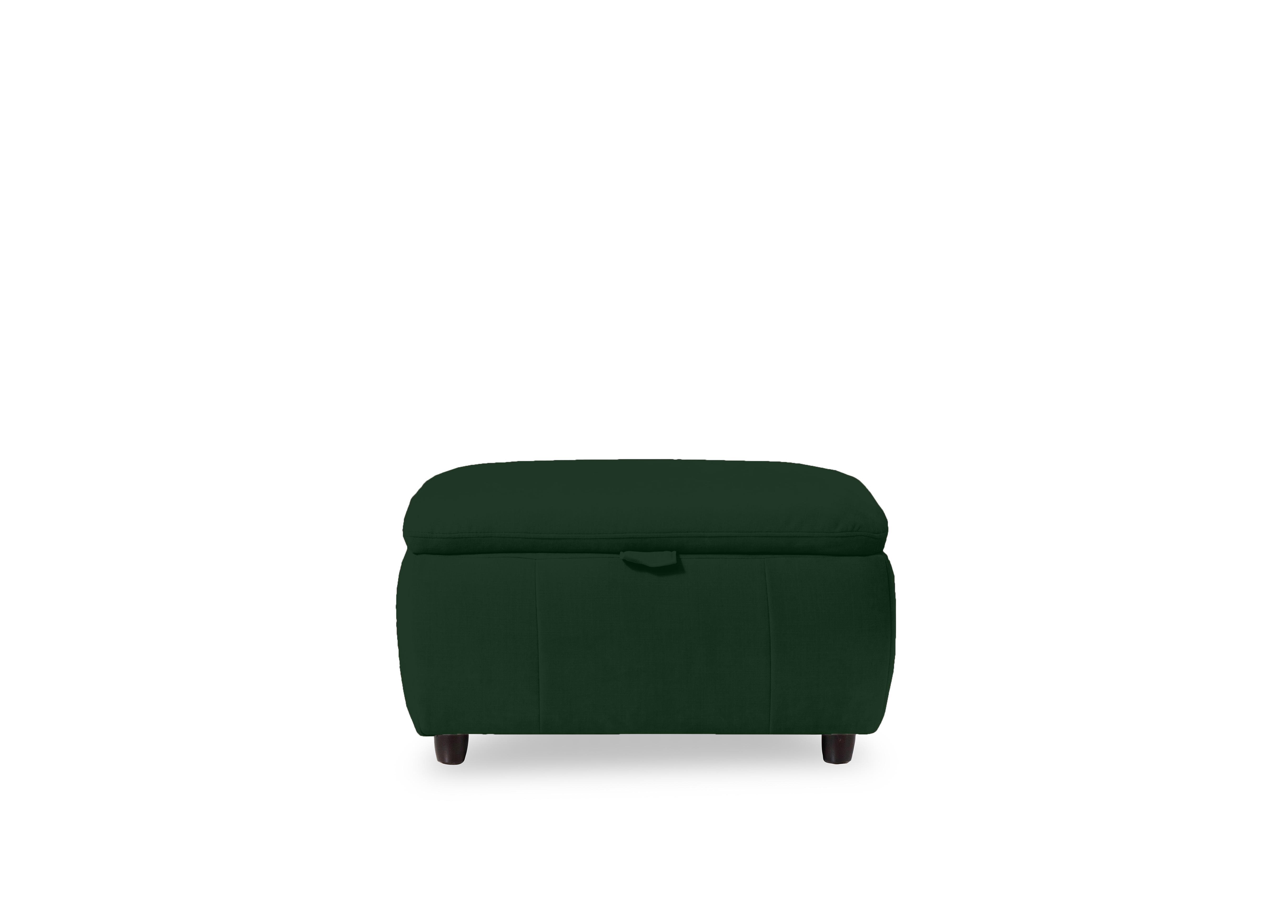 Inca Fabric Storage Footstool in Opulence Bottle Green 51011 on Furniture Village