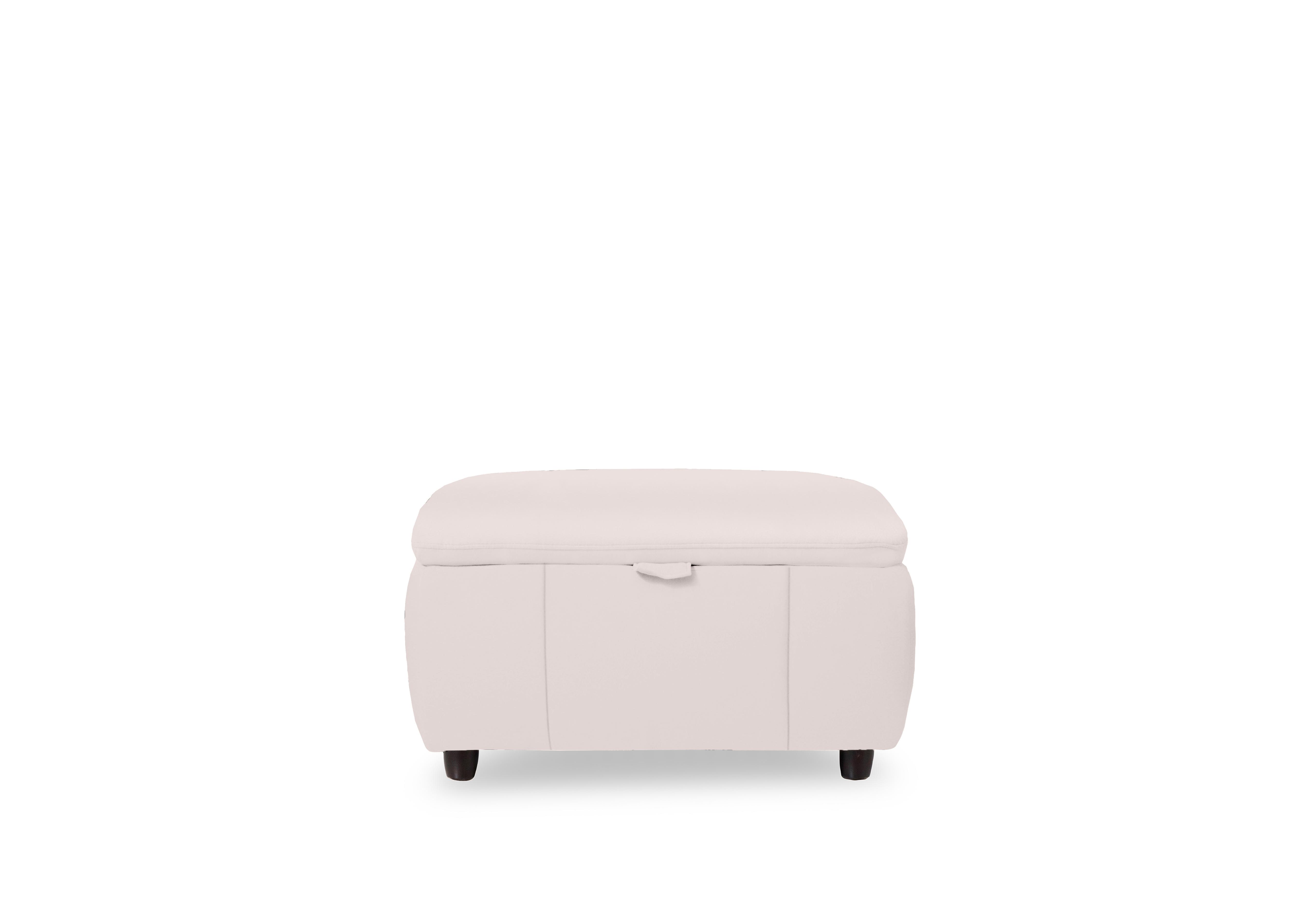 Inca Leather Storage Footstool in Cat-40/13 Cotton on Furniture Village