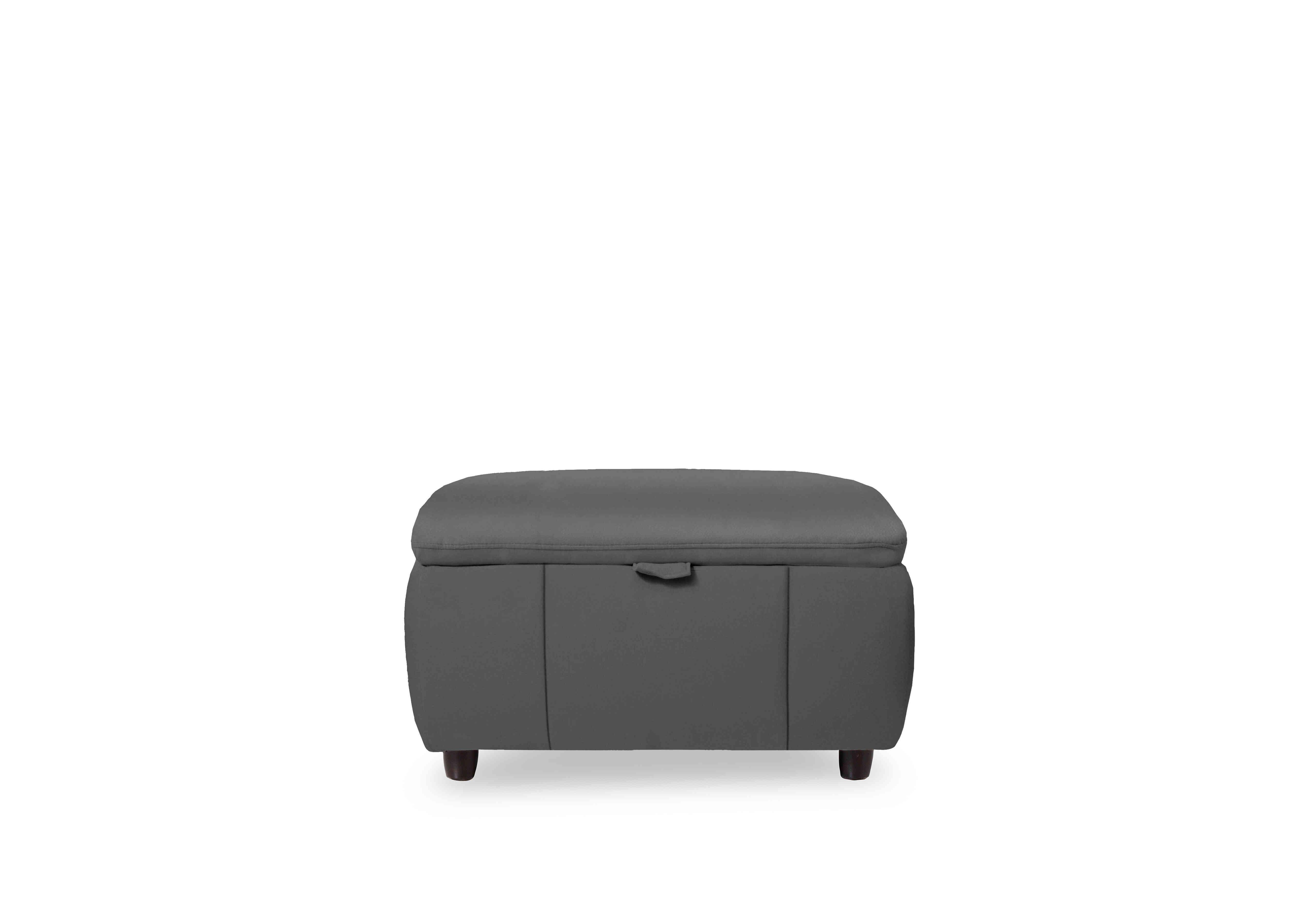Inca Leather Storage Footstool in Cat-60/33 Granite on Furniture Village