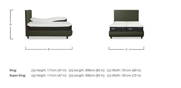 Arc Adjustable Disc Bed Frame with Vertical Headboard in  on Furniture Village