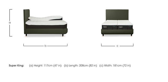 Arc Ergo Smart Base Bed Frame with Vertical Headboard in  on Furniture Village