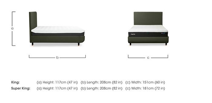 Arc Disc Ottoman Bed Frame with Vertical Headboard in  on Furniture Village
