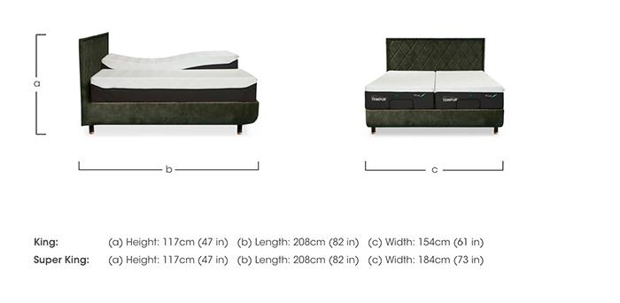 Arc Adjustable Disc Bed Frame with Quilted Headboard in  on Furniture Village