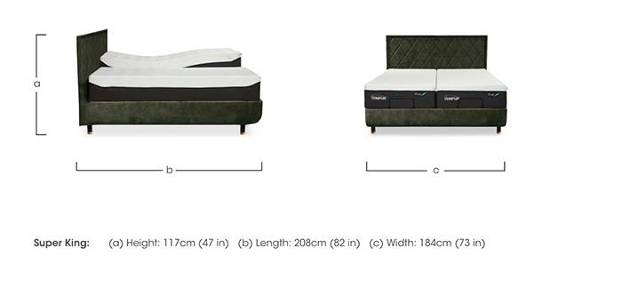 Arc Ergo Smart Base Bed Frame with Quilted Headboard in  on Furniture Village