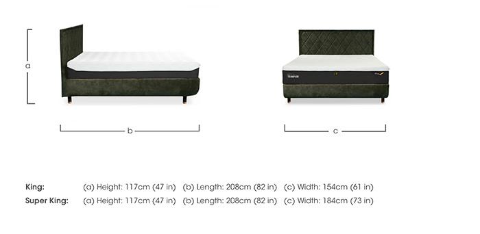 Arc Disc Bed Frame with Quilted Headboard in  on Furniture Village