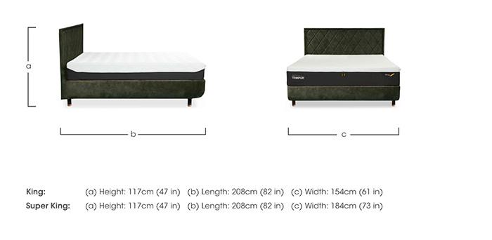 Arc Disc Ottoman Bed Frame with Quilted Headboard in  on Furniture Village