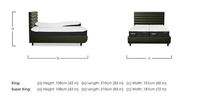 Arc Adjustable Disc Bed Frame with Vectra Headboard in  on Furniture Village