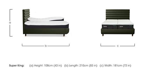 Arc Ergo Smart Base Bed Frame with Vectra Headboard in  on Furniture Village