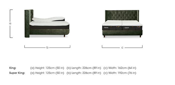 Arc Adjustable Disc Bed Frame with Luxury Headboard in  on Furniture Village