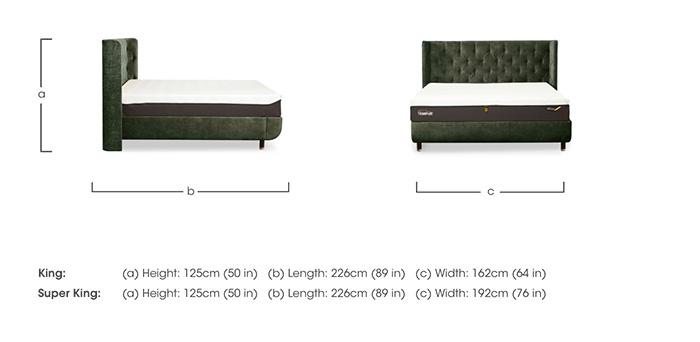 Arc Disc Bed Frame with Luxury Headboard in  on Furniture Village