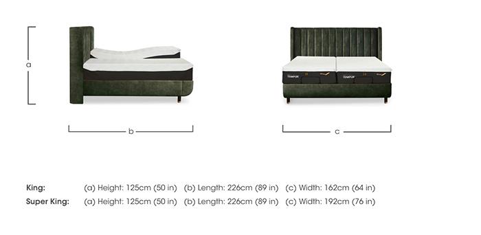 Arc Adjustable Disc Bed Frame with Lodret Headboard in  on Furniture Village