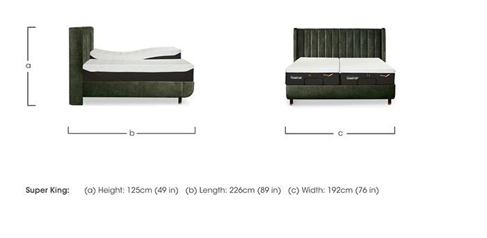 Arc Ergo Smart Base Bed Frame with Lodret Headboard in  on Furniture Village
