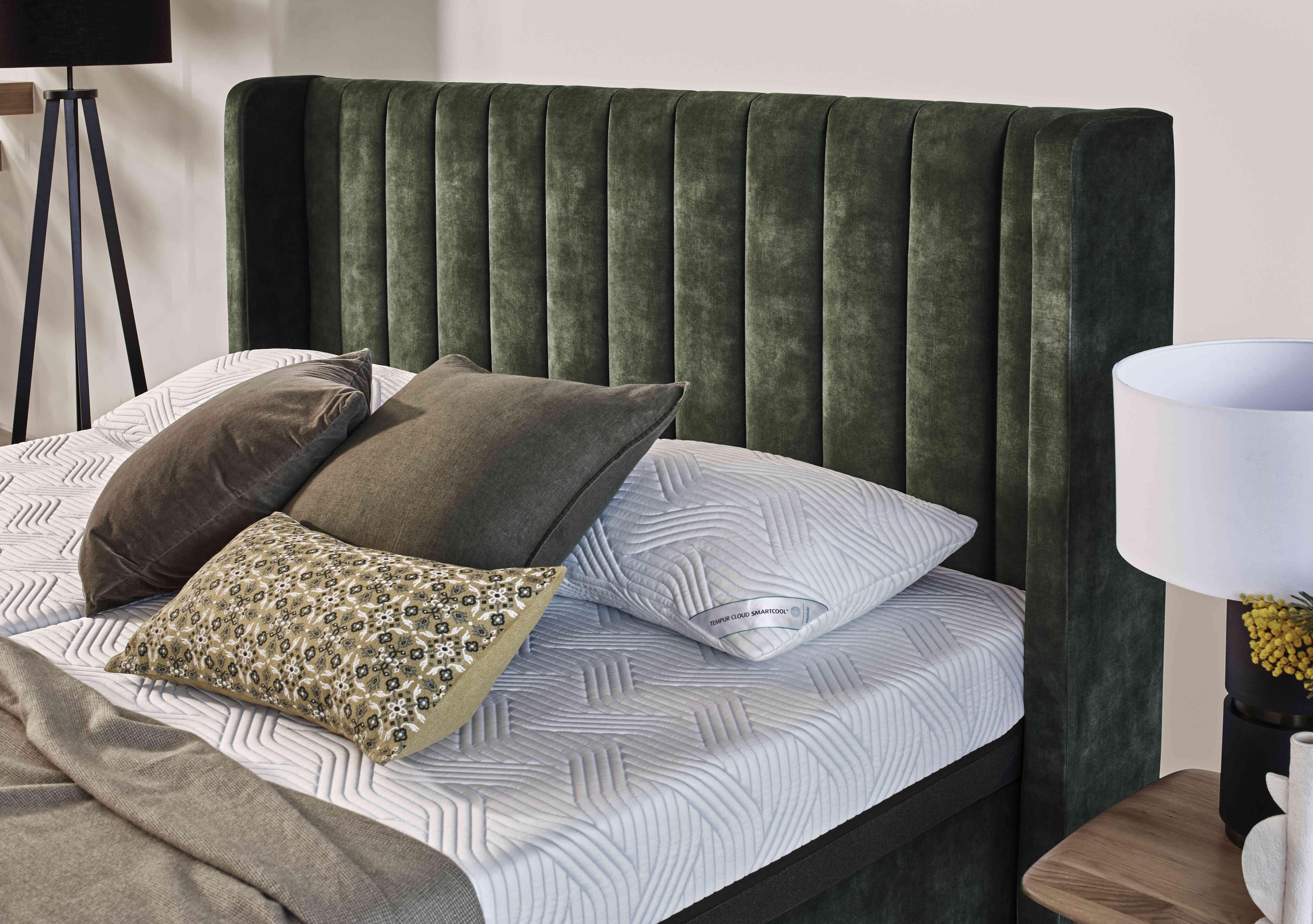 Arc Disc Bed Frame with Lodret Headboard in  on Furniture Village
