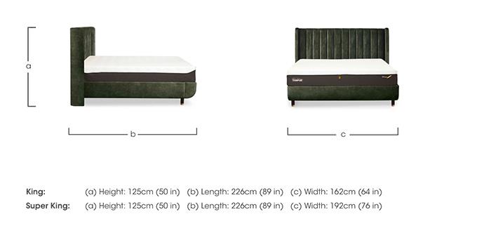 Arc Disc Ottoman Bed Frame with Lodret Headboard in  on Furniture Village