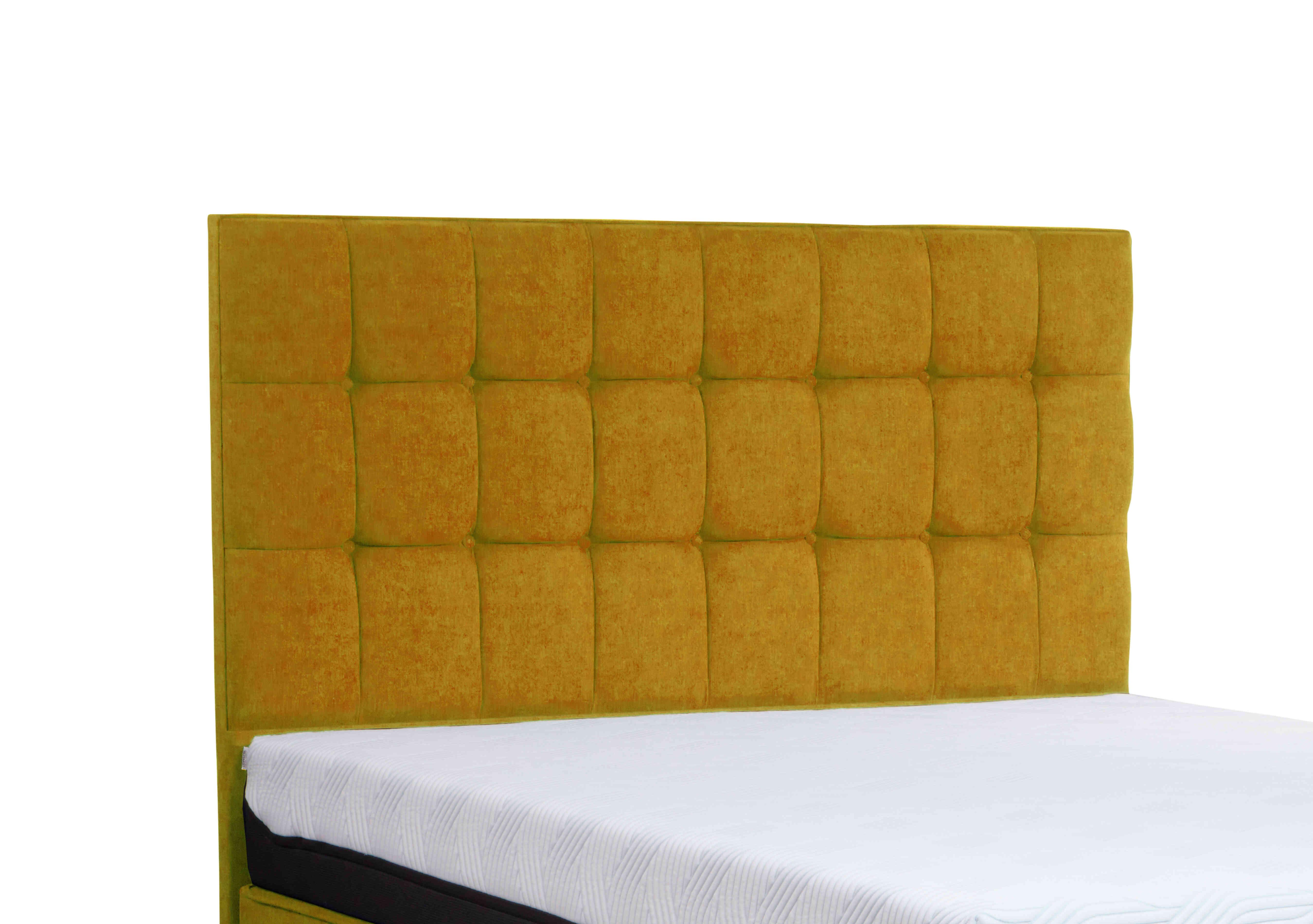 Buckingham Winslow Floor Standing Headboard in Venice Mustard on Furniture Village