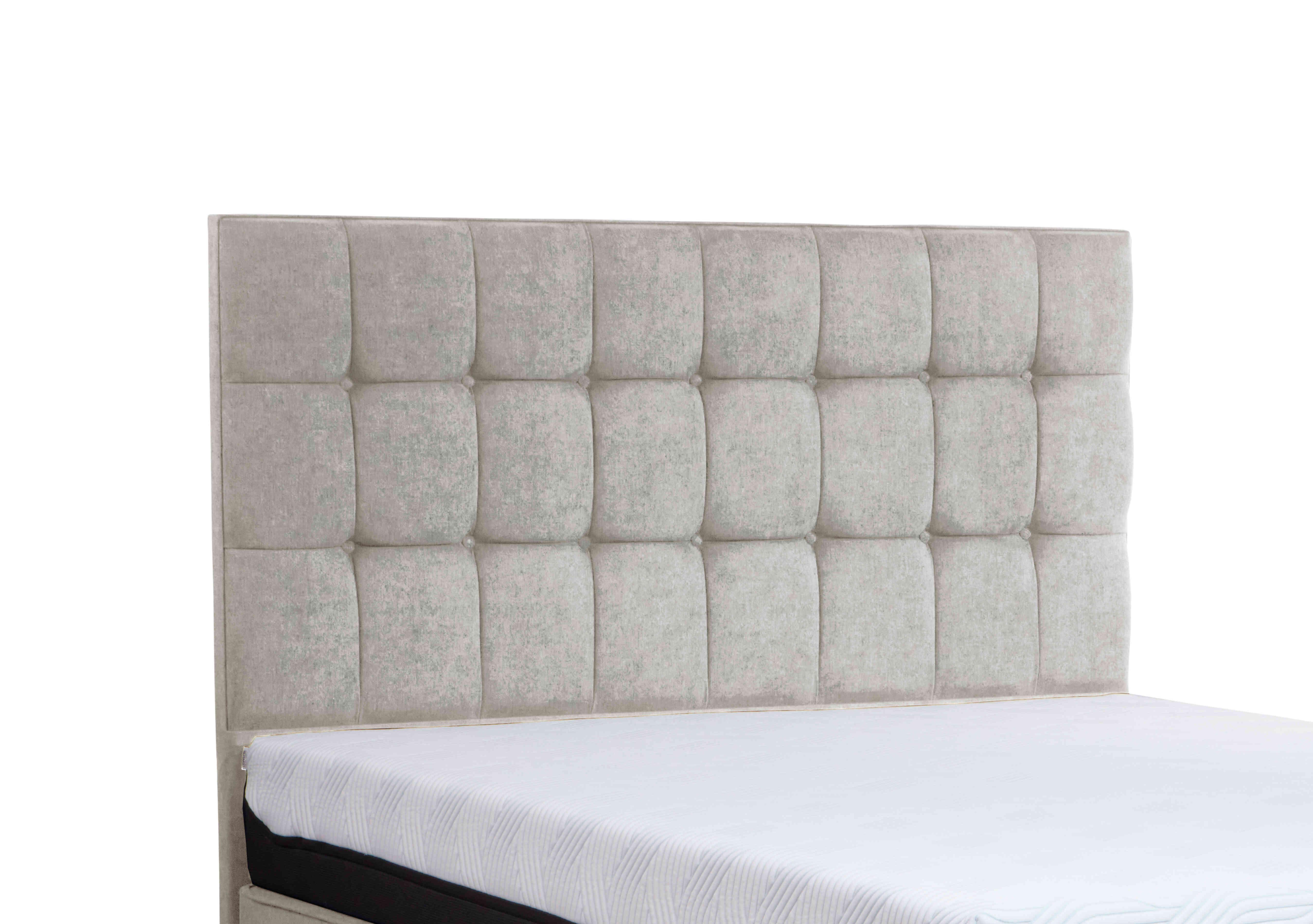 Buckingham Winslow Floor Standing Headboard in Venice Silver on Furniture Village