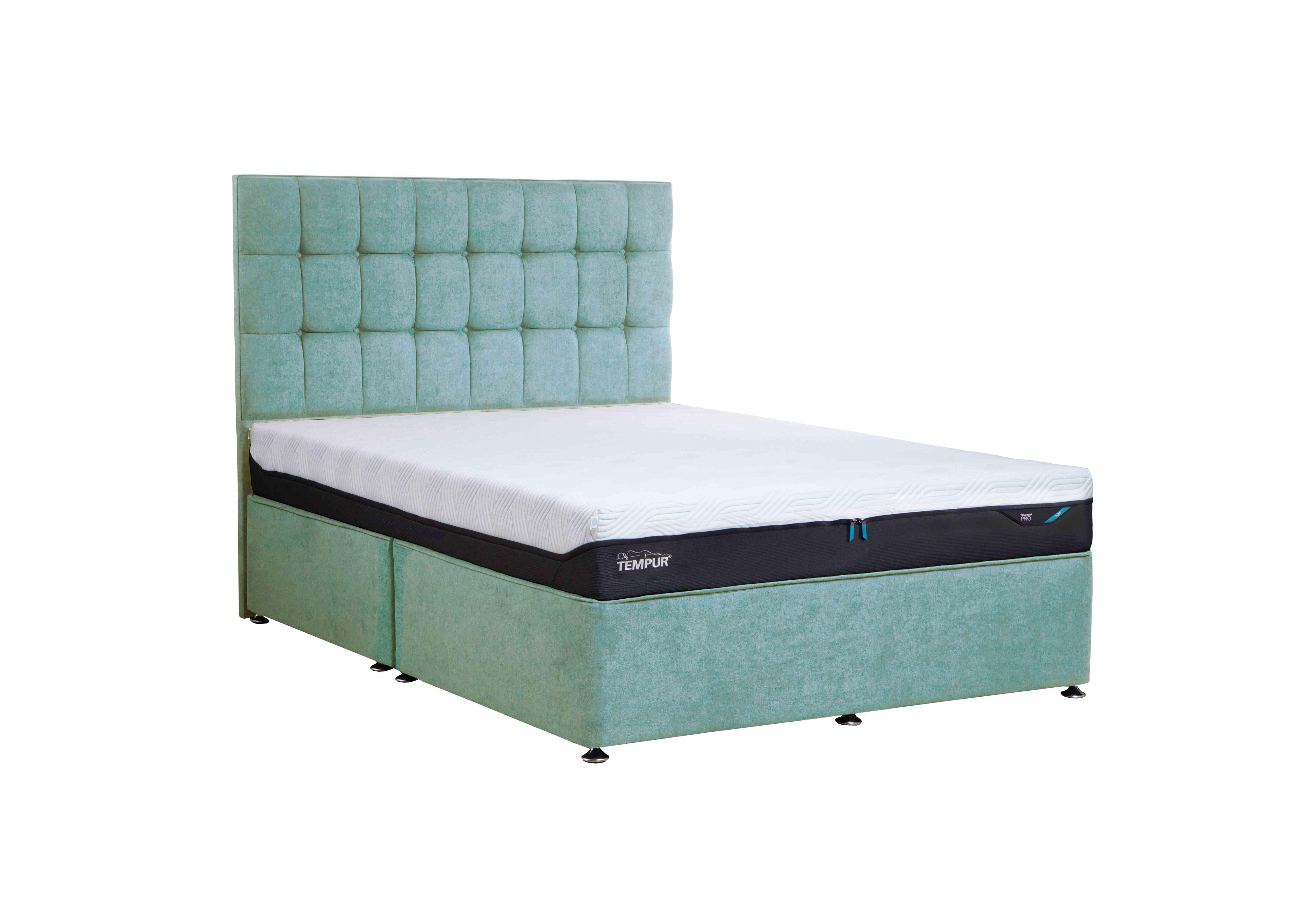 Buckingham Platform Divan Base in Venice Jade on Furniture Village