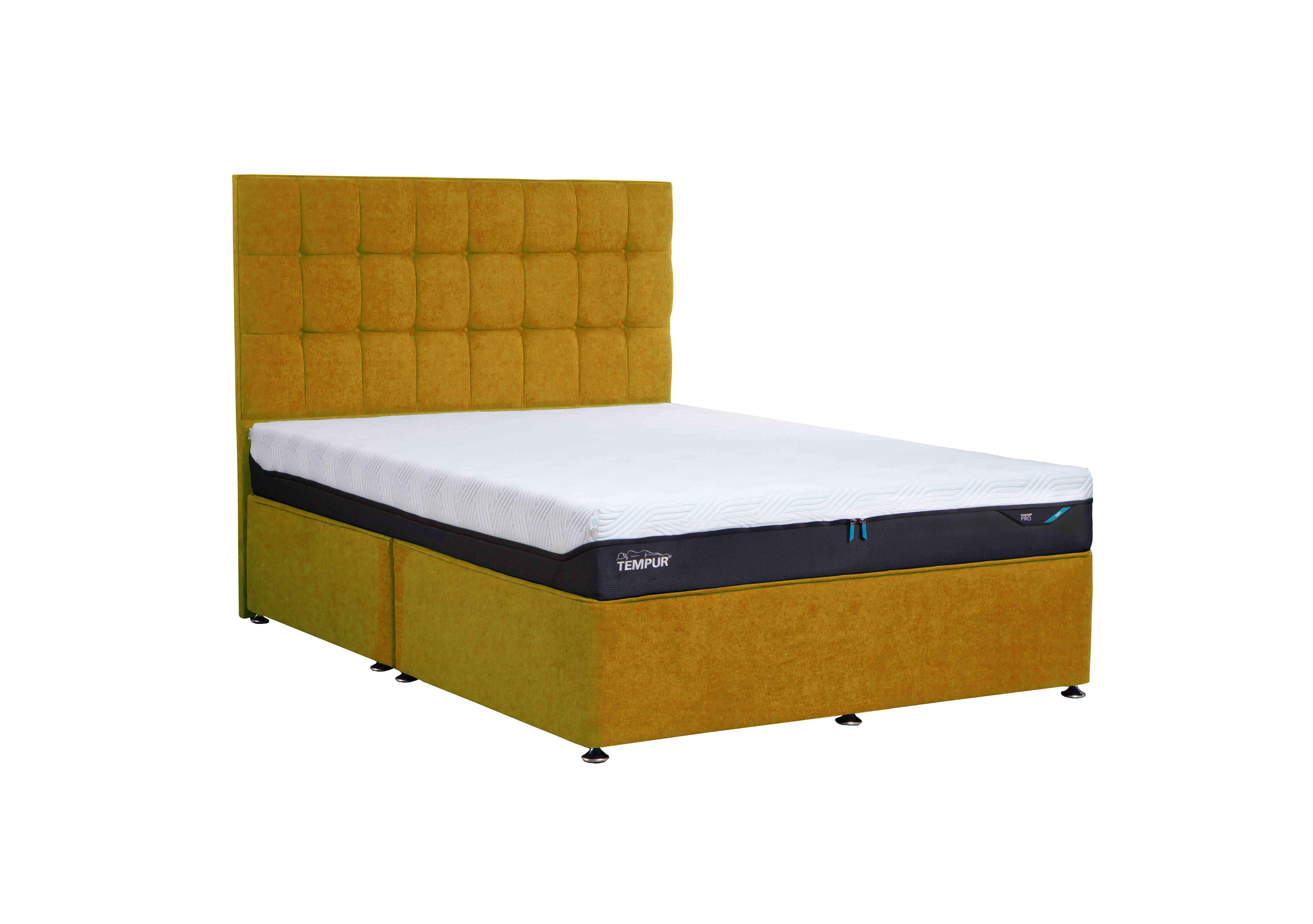 Buckingham Platform Divan Base in Venice Mustard on Furniture Village