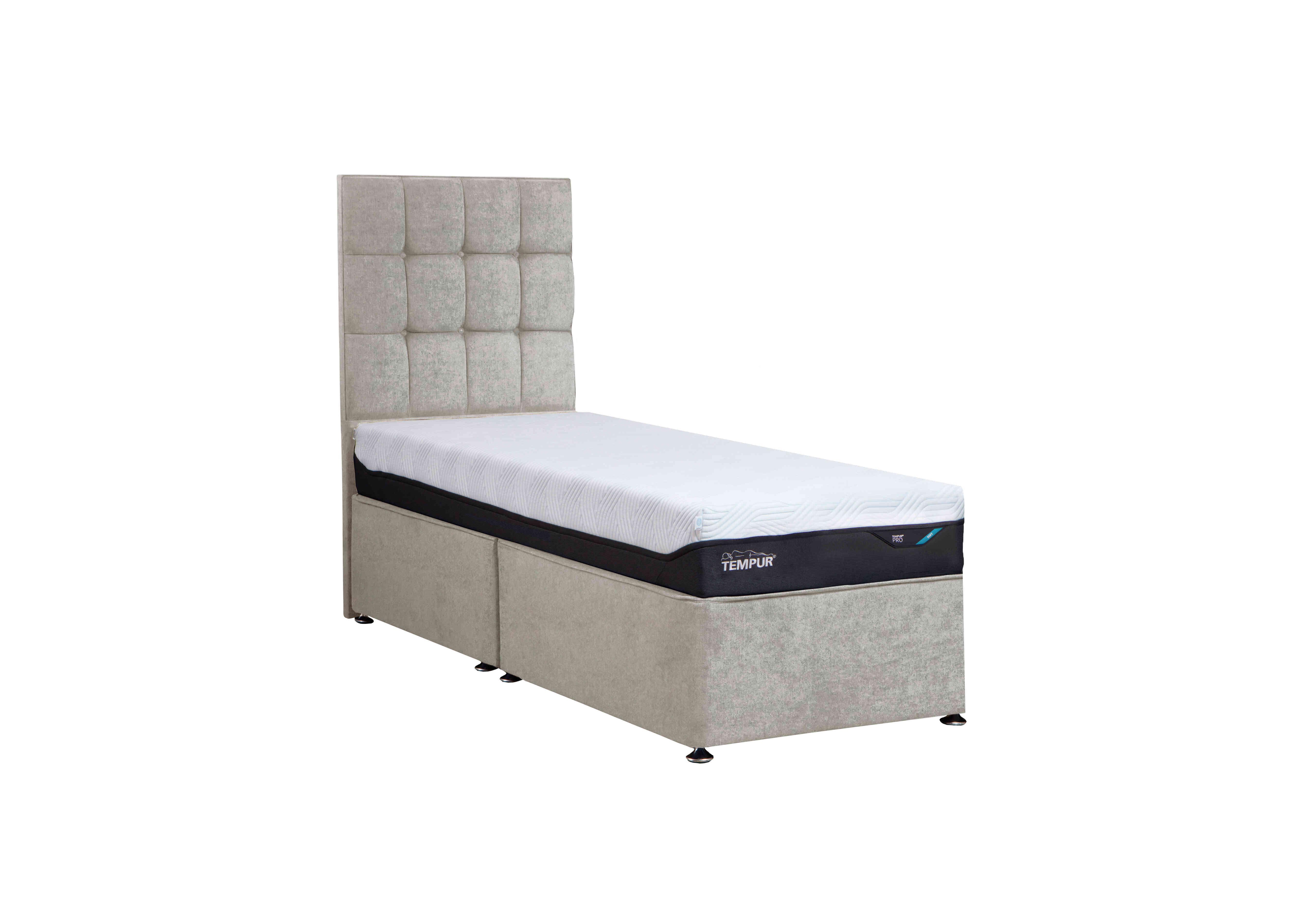 Buckingham Platform Divan Base in Venice Silver on Furniture Village
