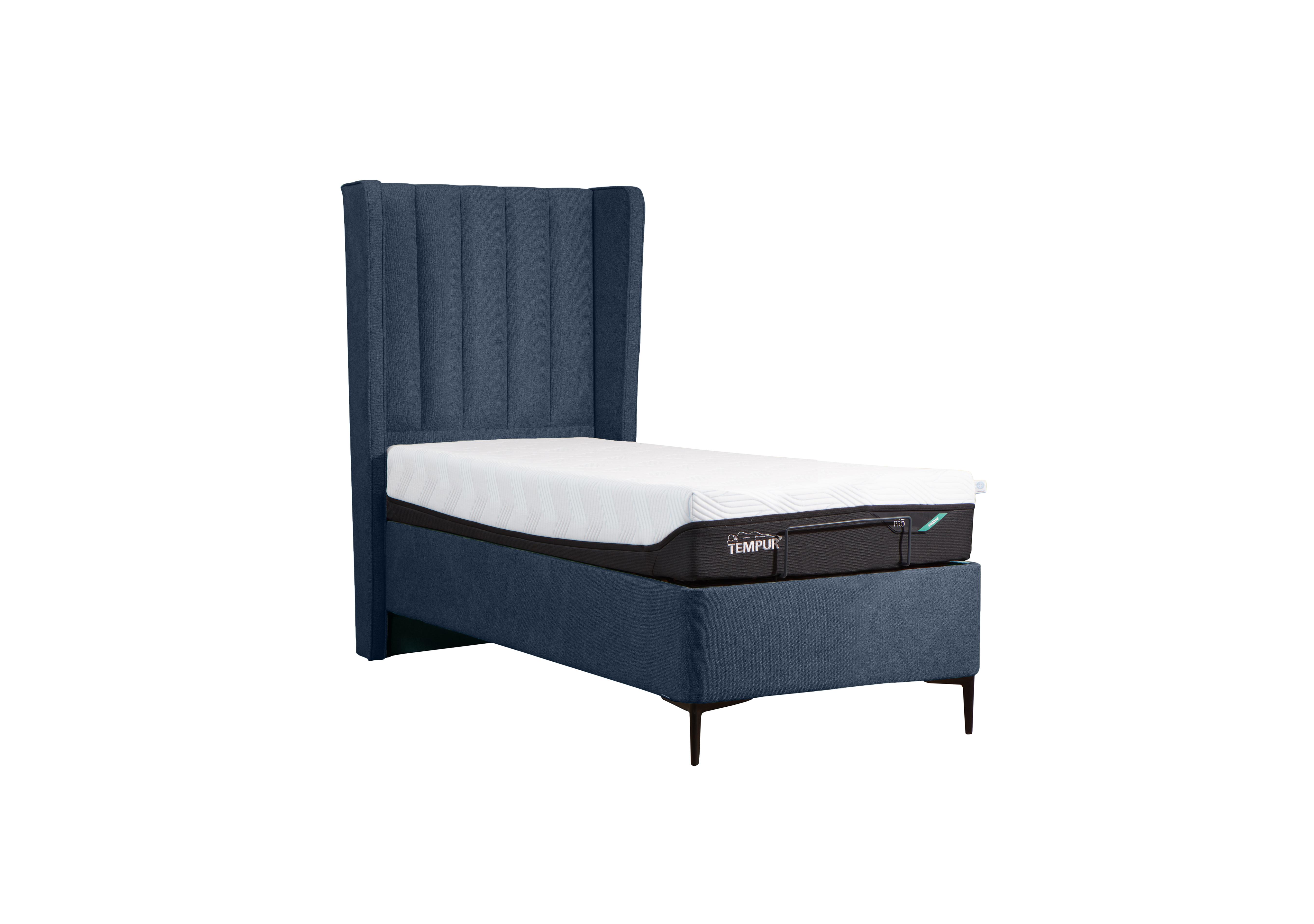 Suffolk Platform Slim Divan Base in Soho Dark Blue on Furniture Village