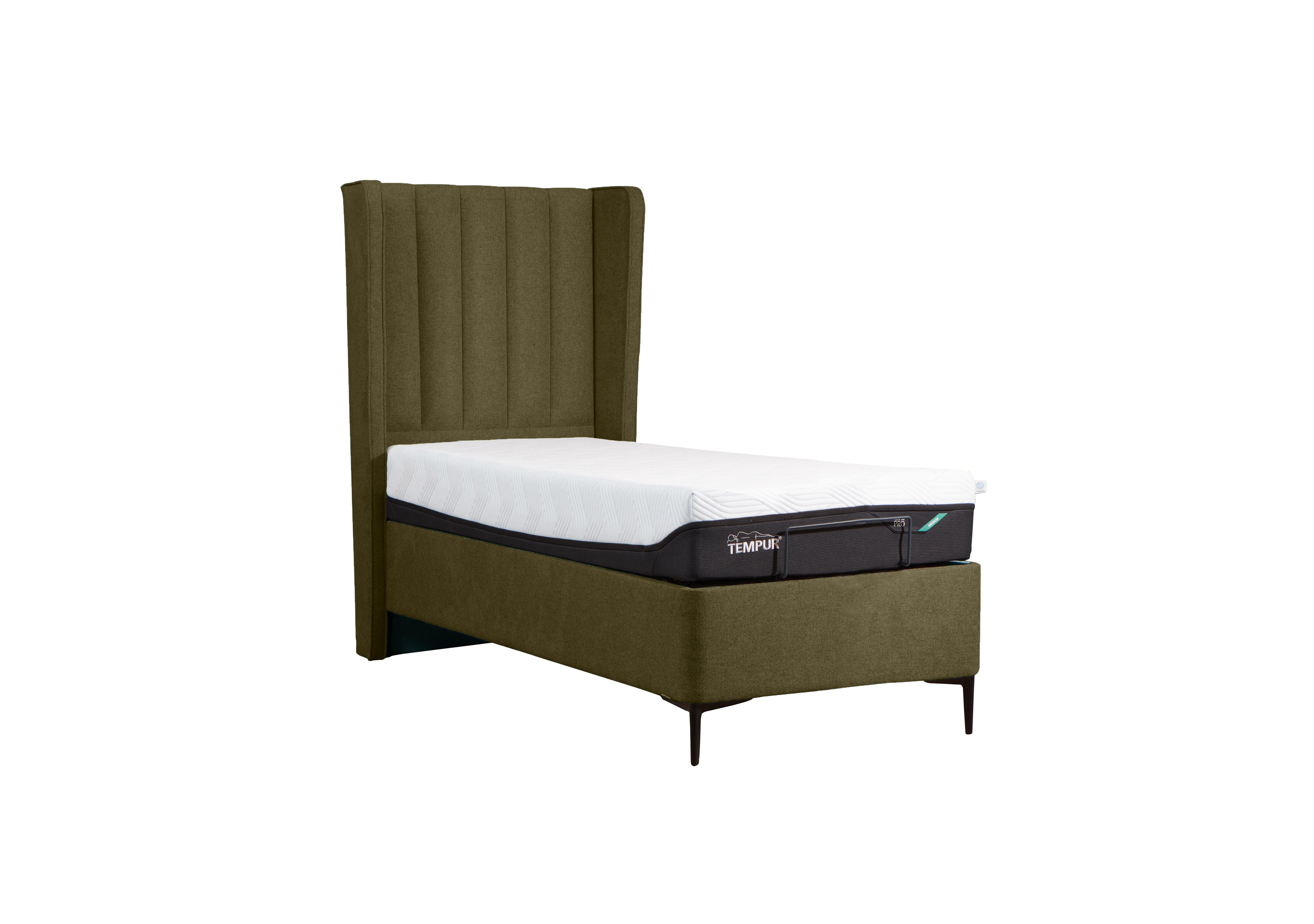 Suffolk Platform Slim Divan Base in Soho Green on Furniture Village