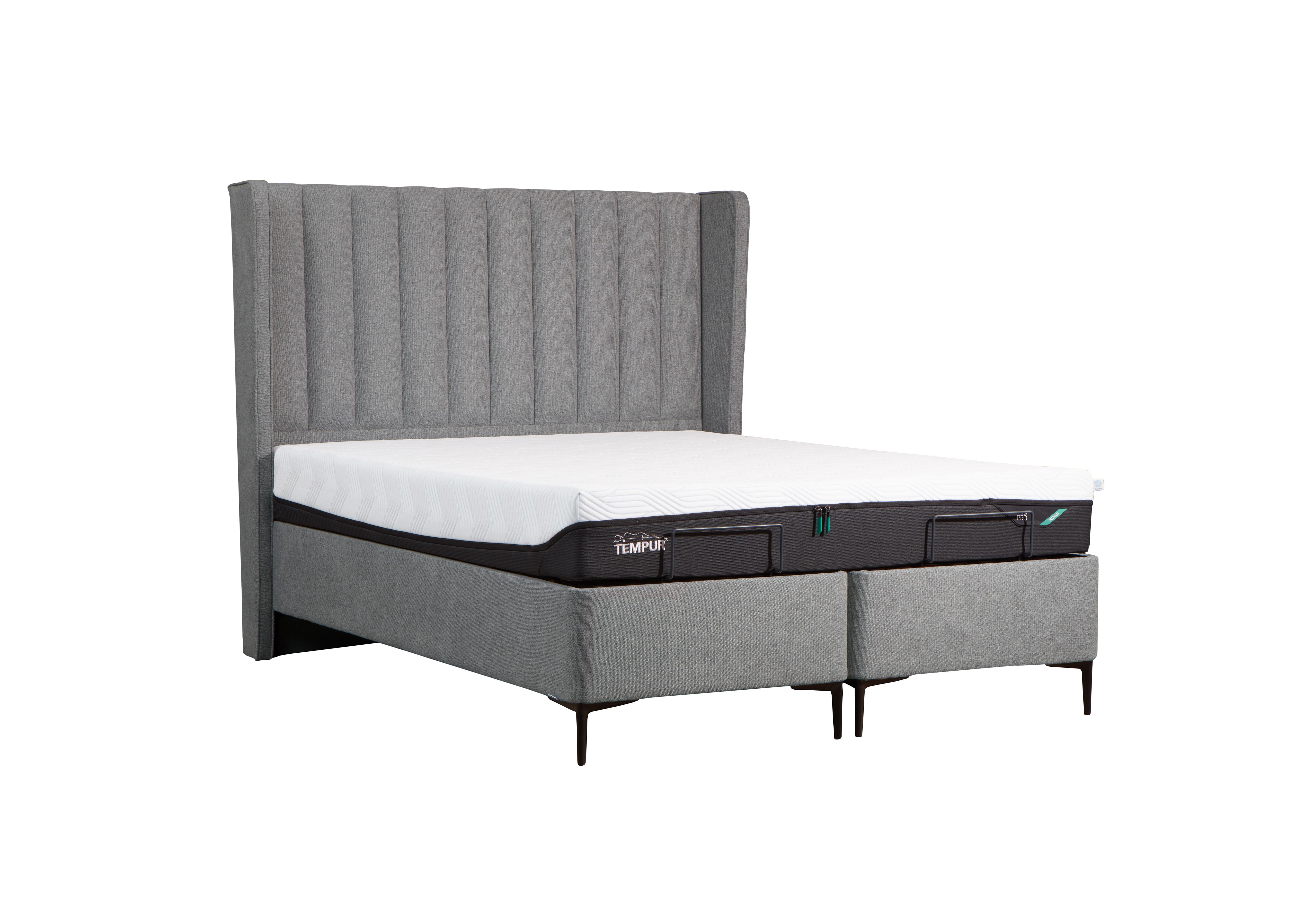 Suffolk Platform Slim Divan Base in Soho Light Grey on Furniture Village