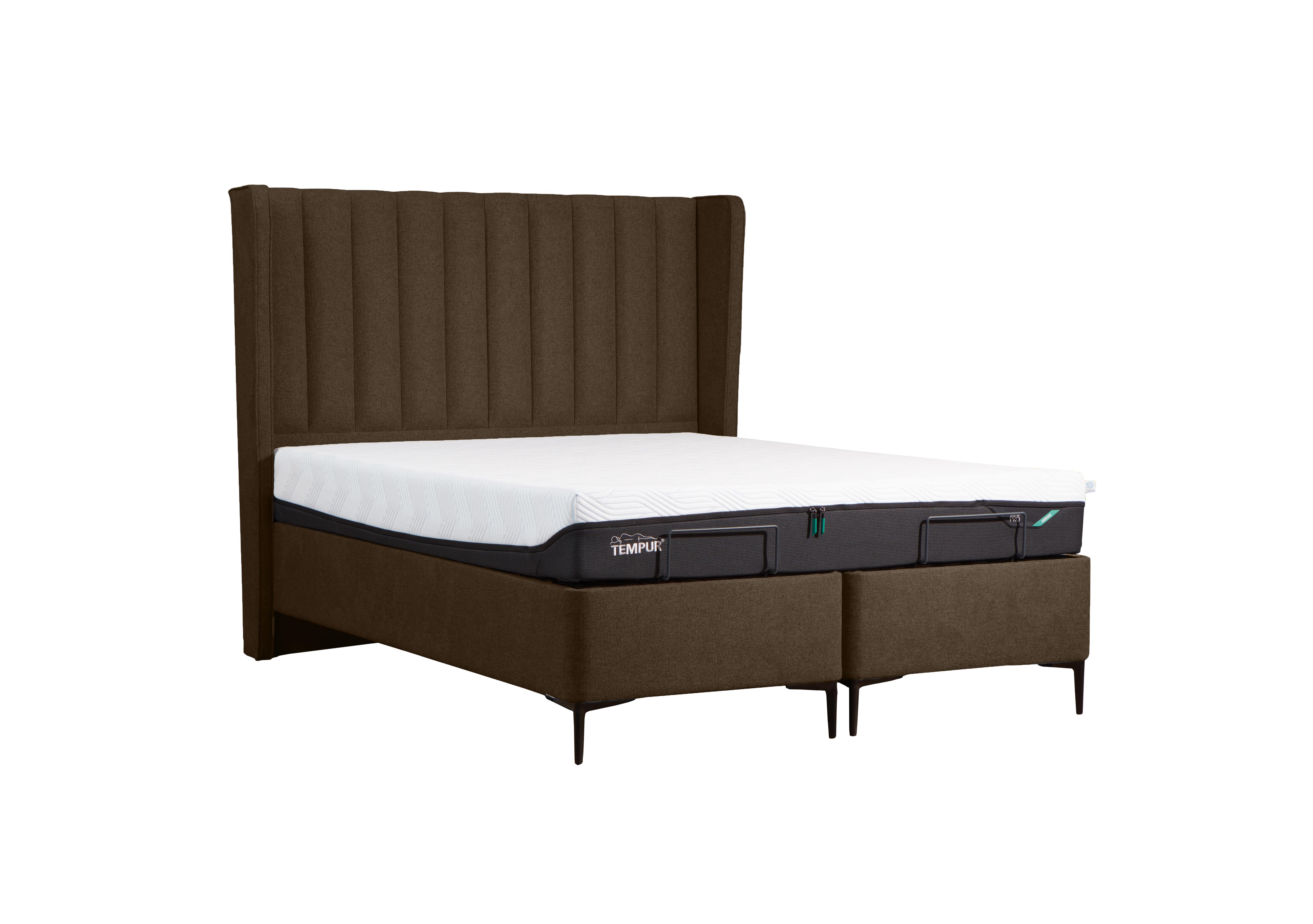 Suffolk Platform Slim Divan Base in Velvet Olive on Furniture Village