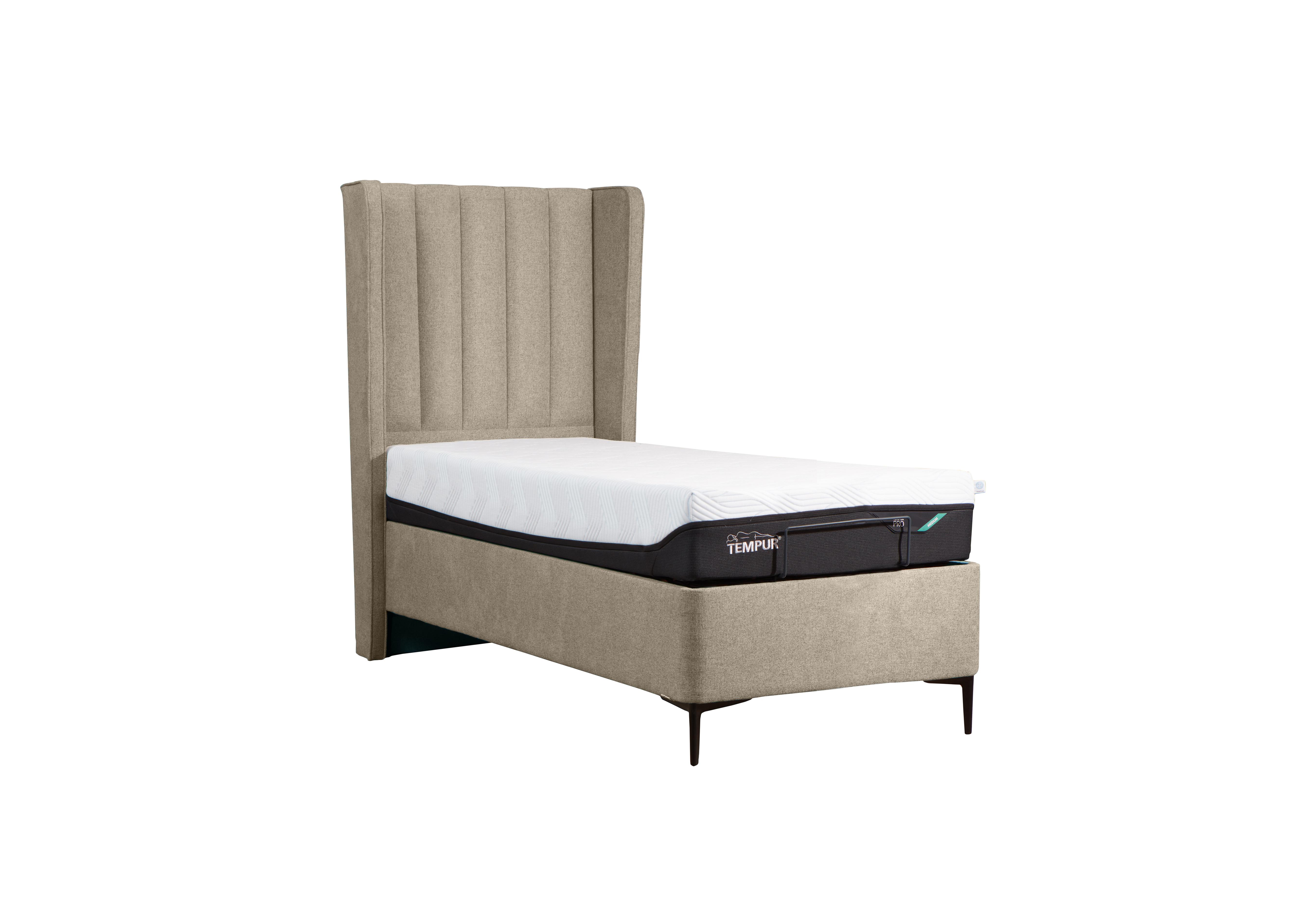 Suffolk Platform Slim Divan Base in Velvet Stone on Furniture Village