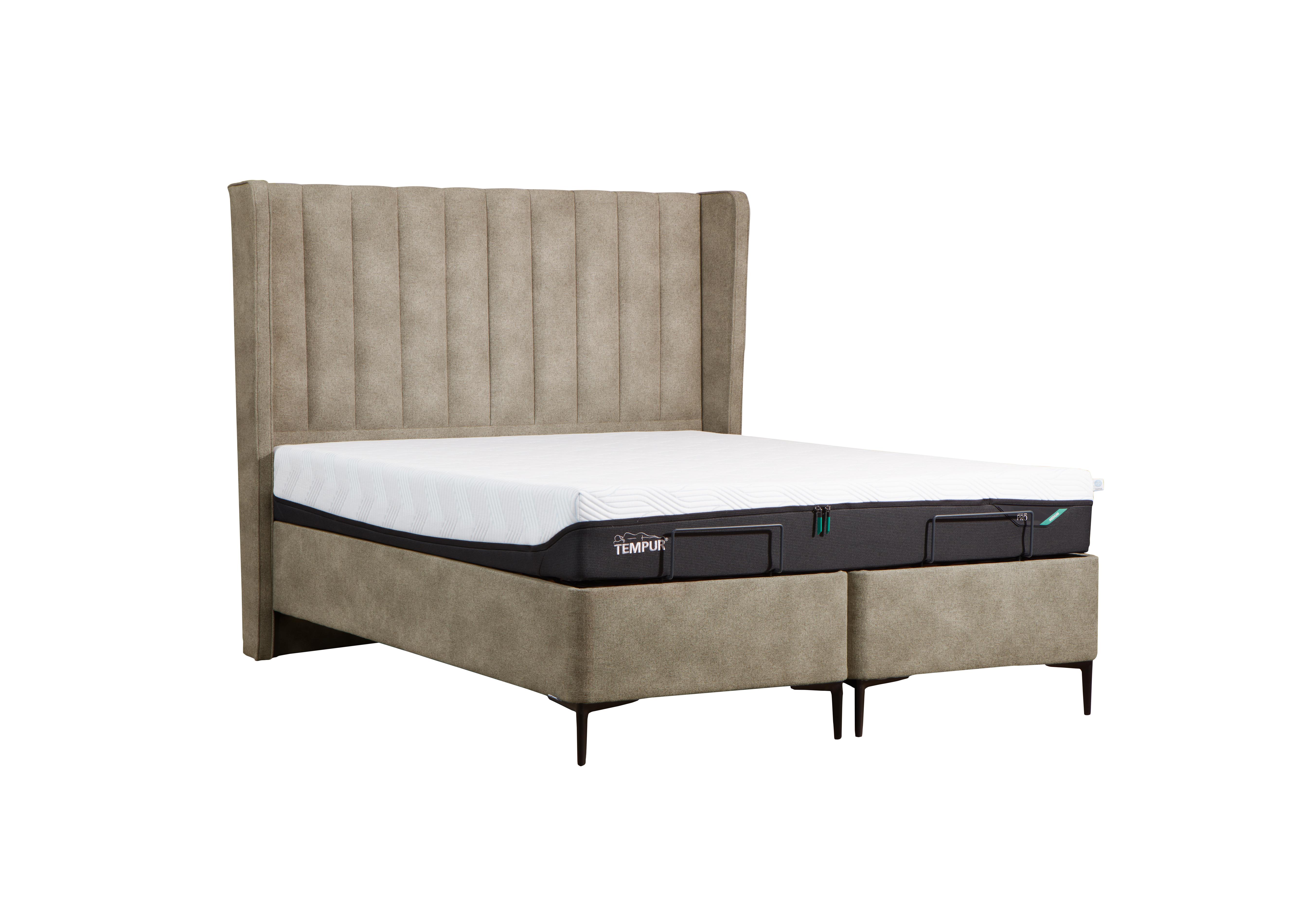 Suffolk Platform Slim Divan Base in Velvet Stone on Furniture Village