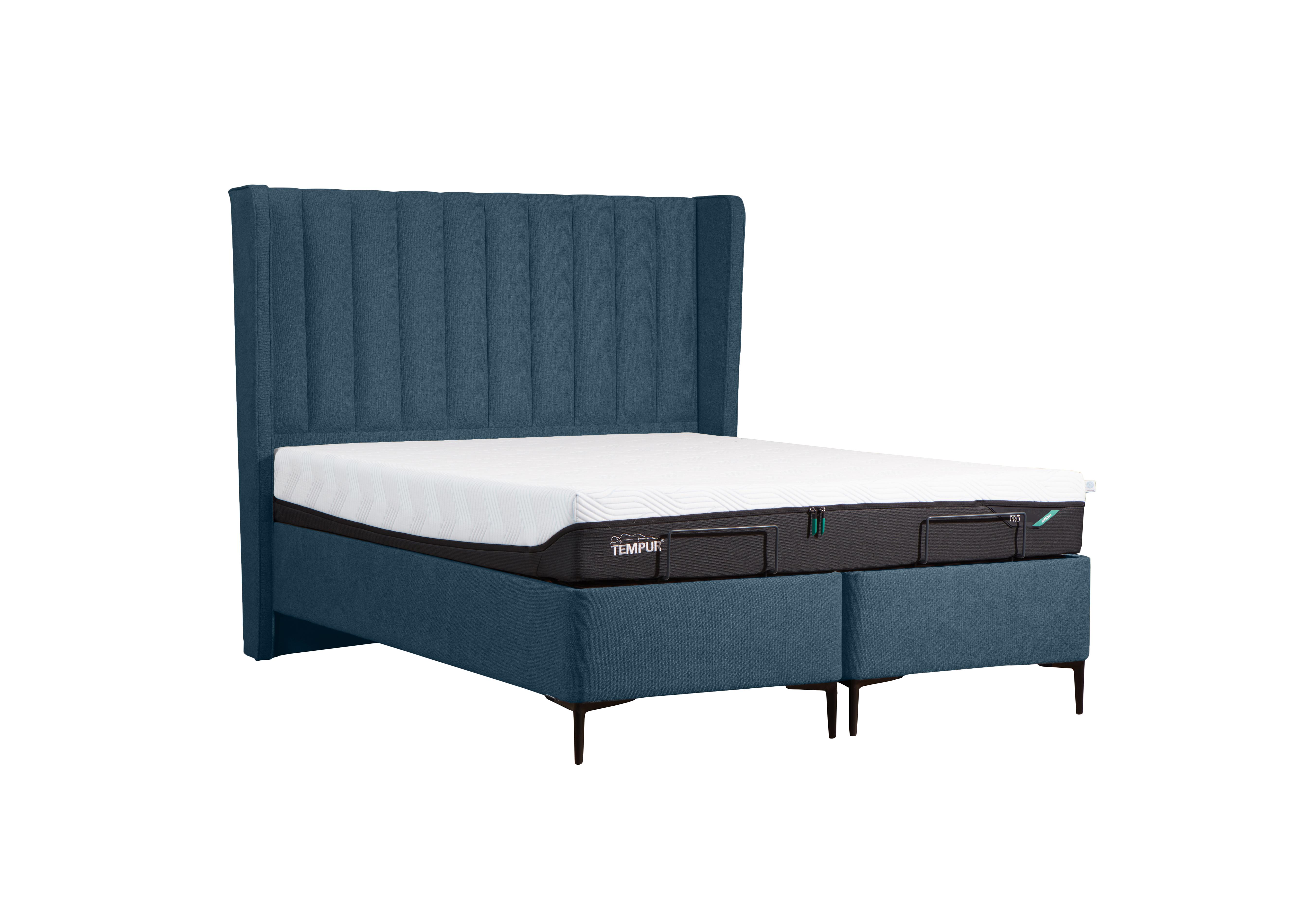 Suffolk Platform Slim Divan Base in Velvet Teal on Furniture Village