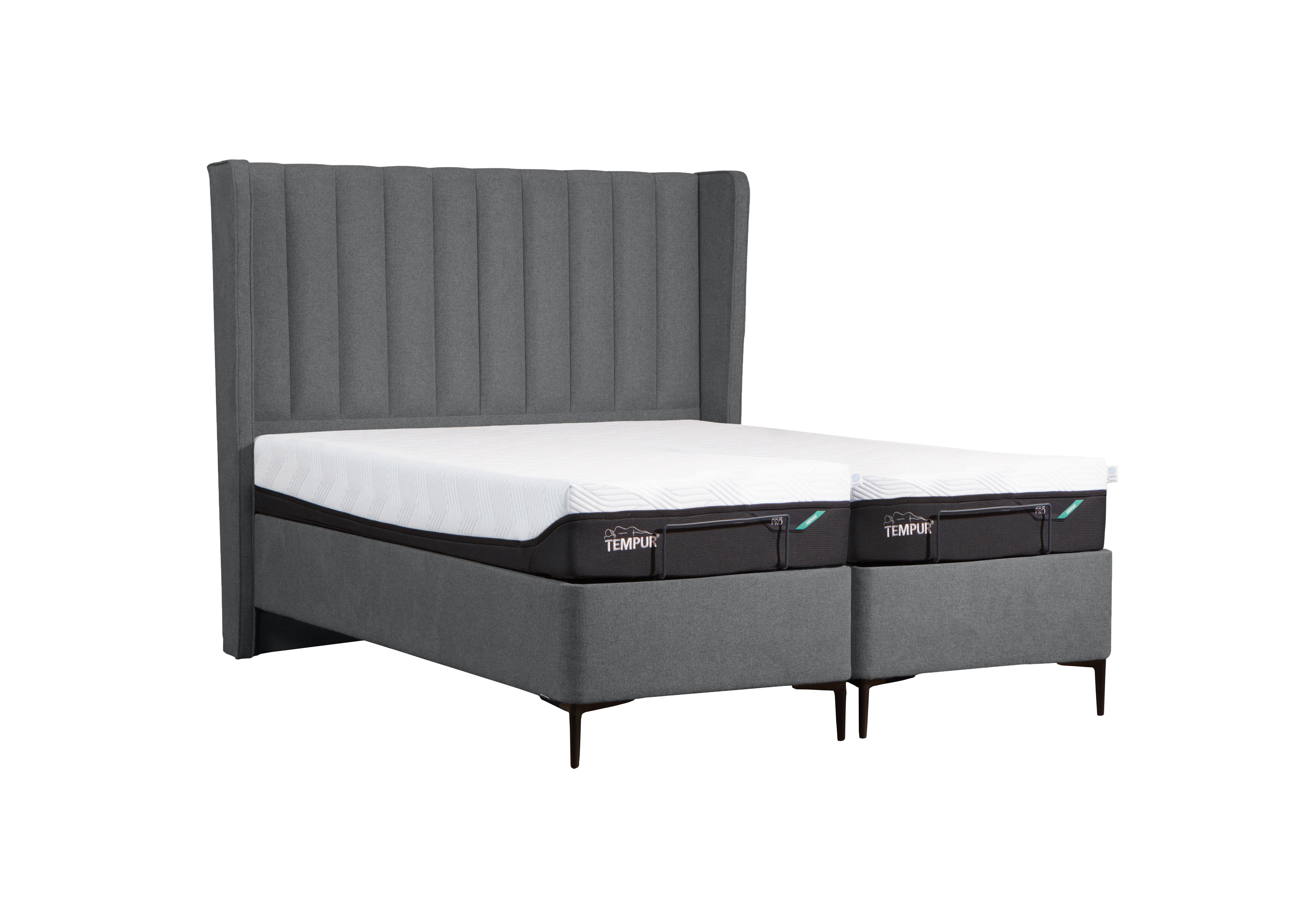 Suffolk Disc Adjustable Slim Divan Base in Soho Dark Grey on Furniture Village