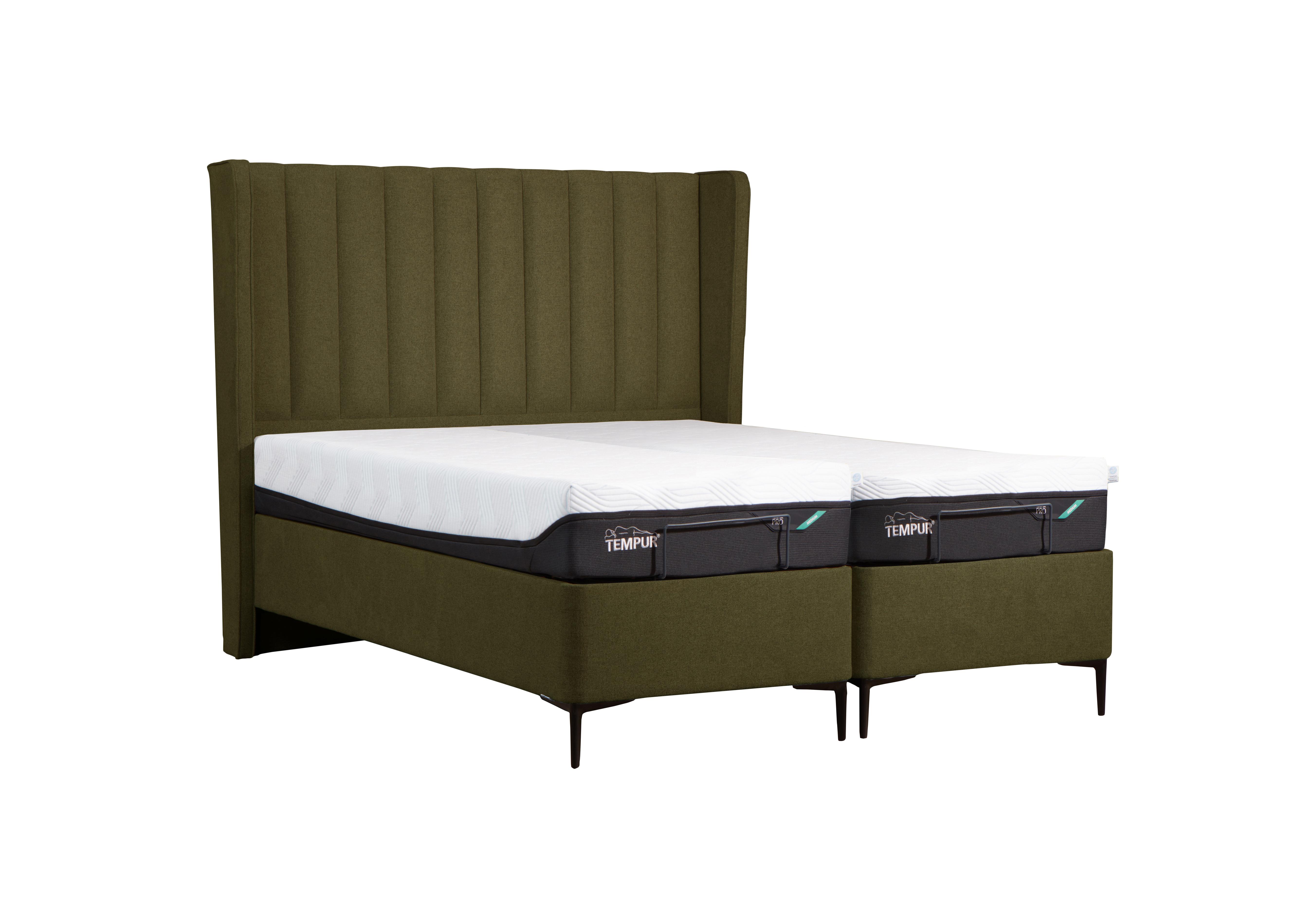 Suffolk Disc Adjustable Slim Divan Base in Soho Green on Furniture Village