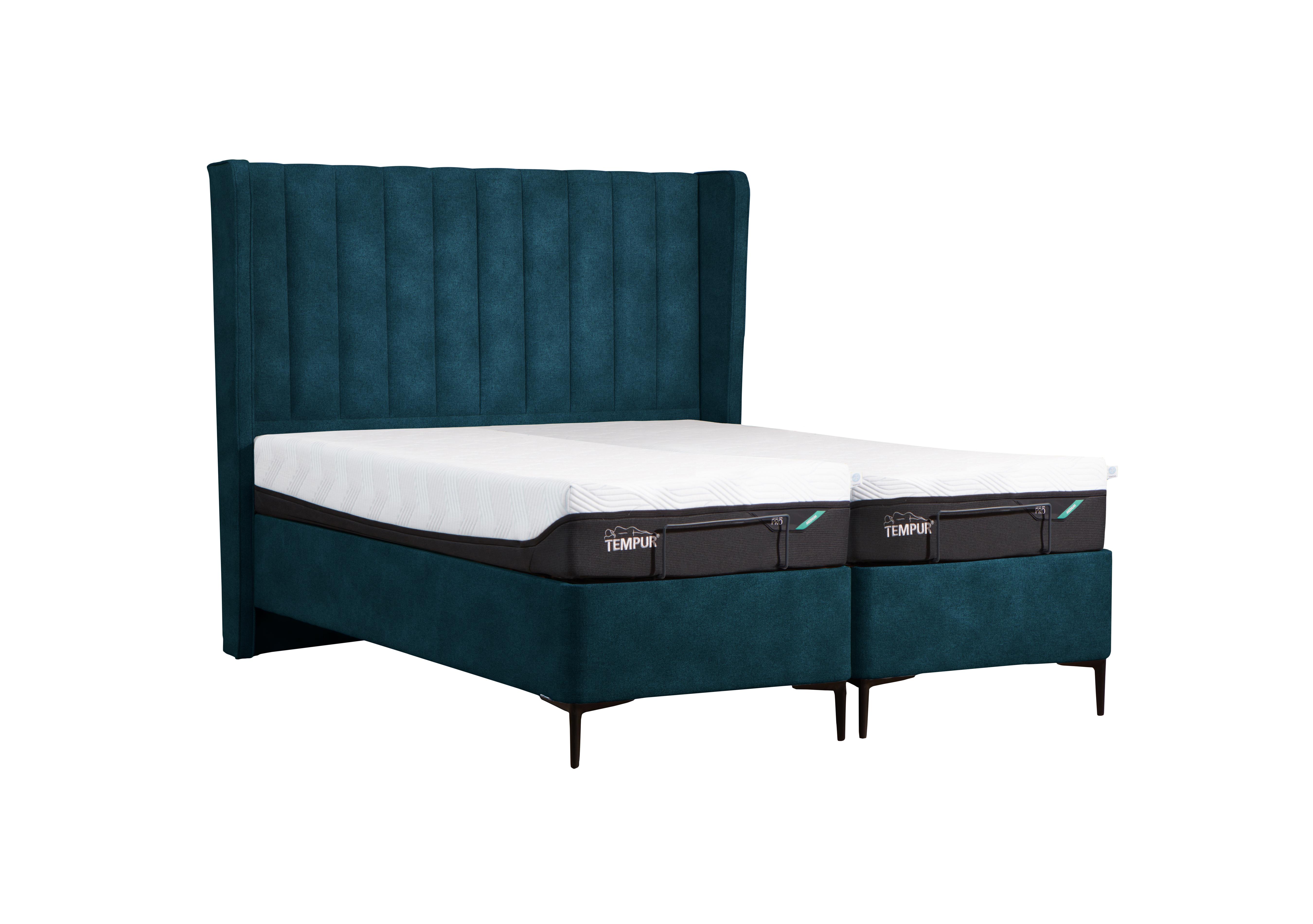 Suffolk Disc Adjustable Slim Divan Base in Velvet Aqua on Furniture Village