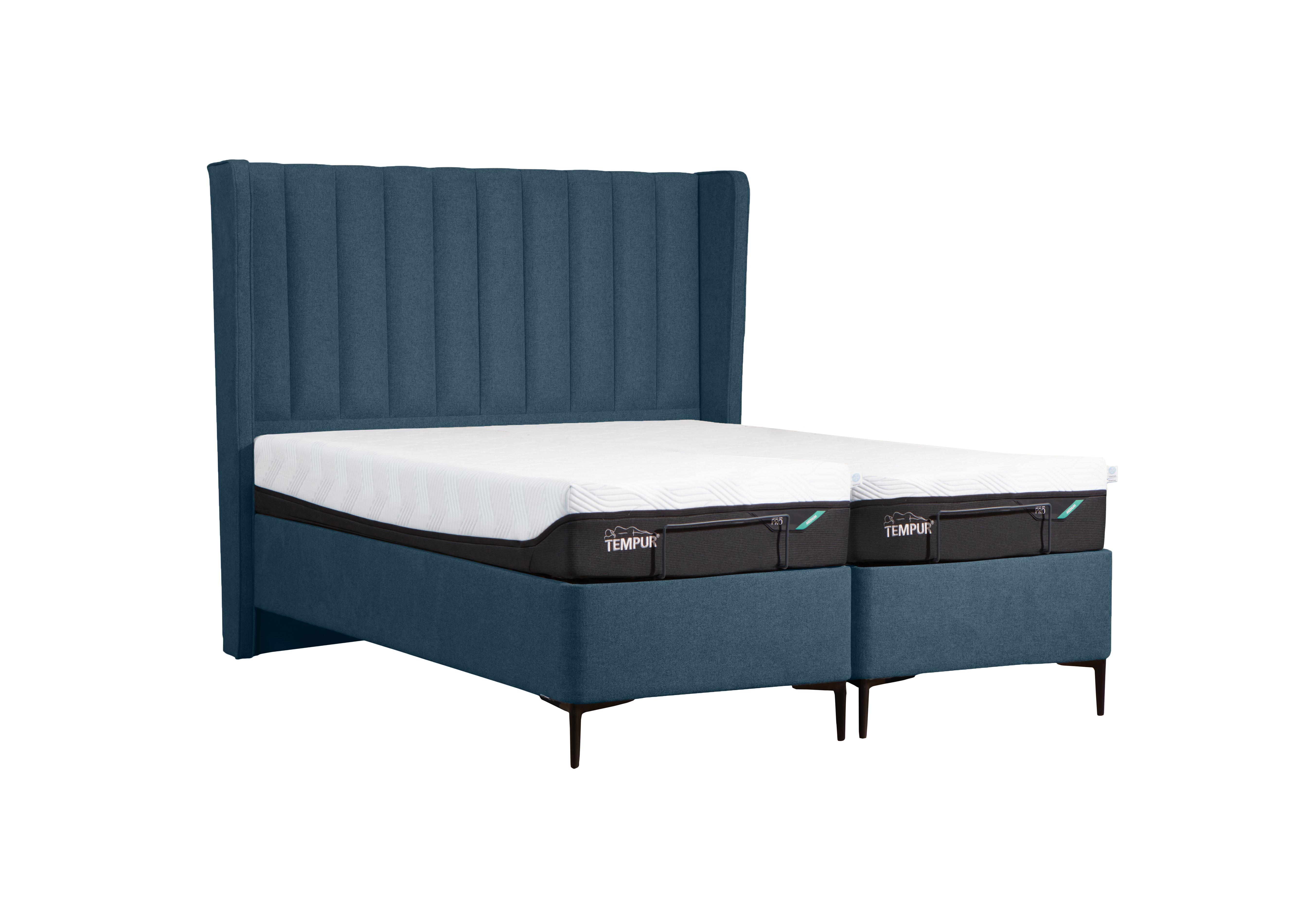 Suffolk Disc Adjustable Slim Divan Base in Velvet Teal on Furniture Village