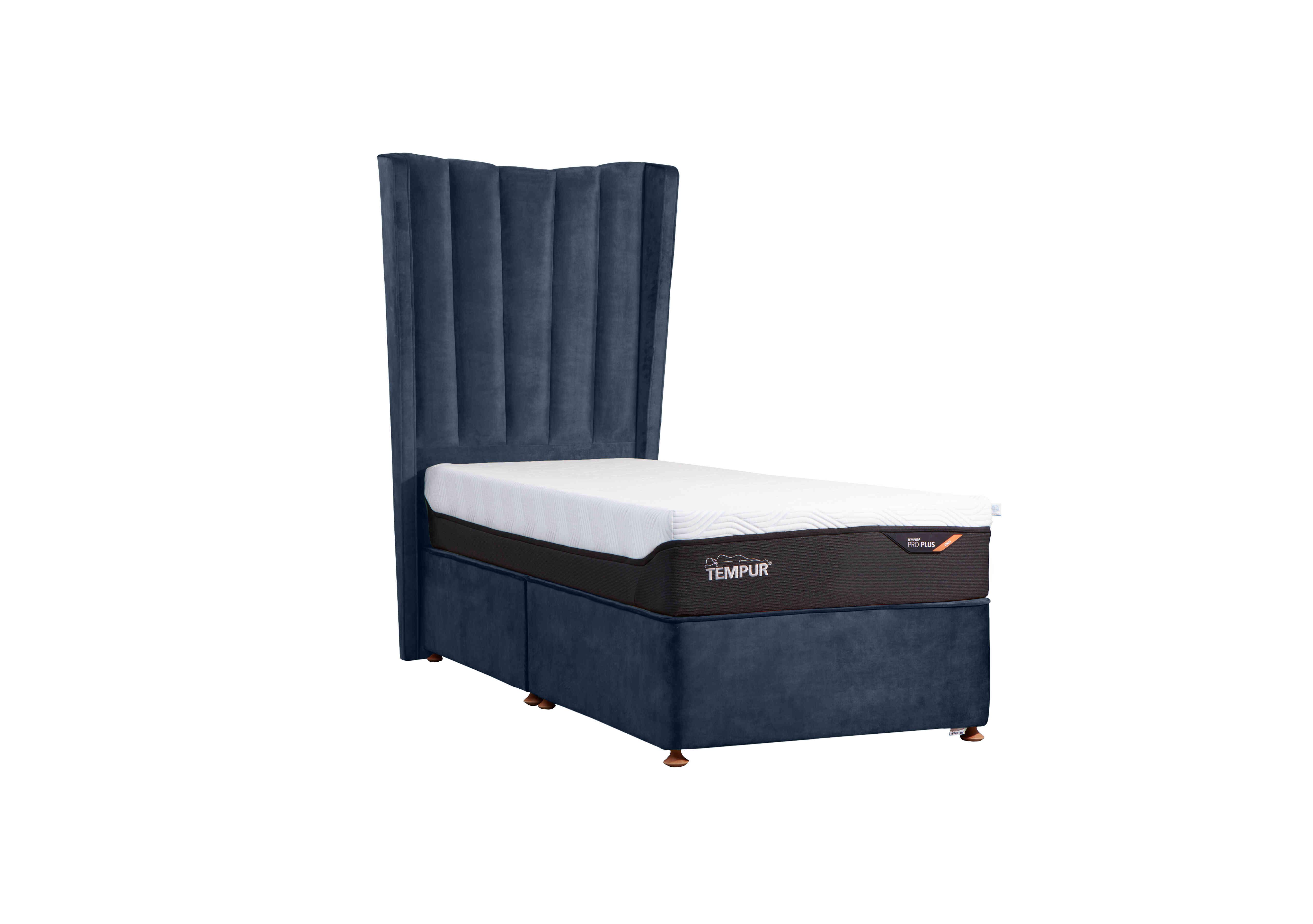 Suffolk Platform Divan Base in Soho Dark Blue on Furniture Village