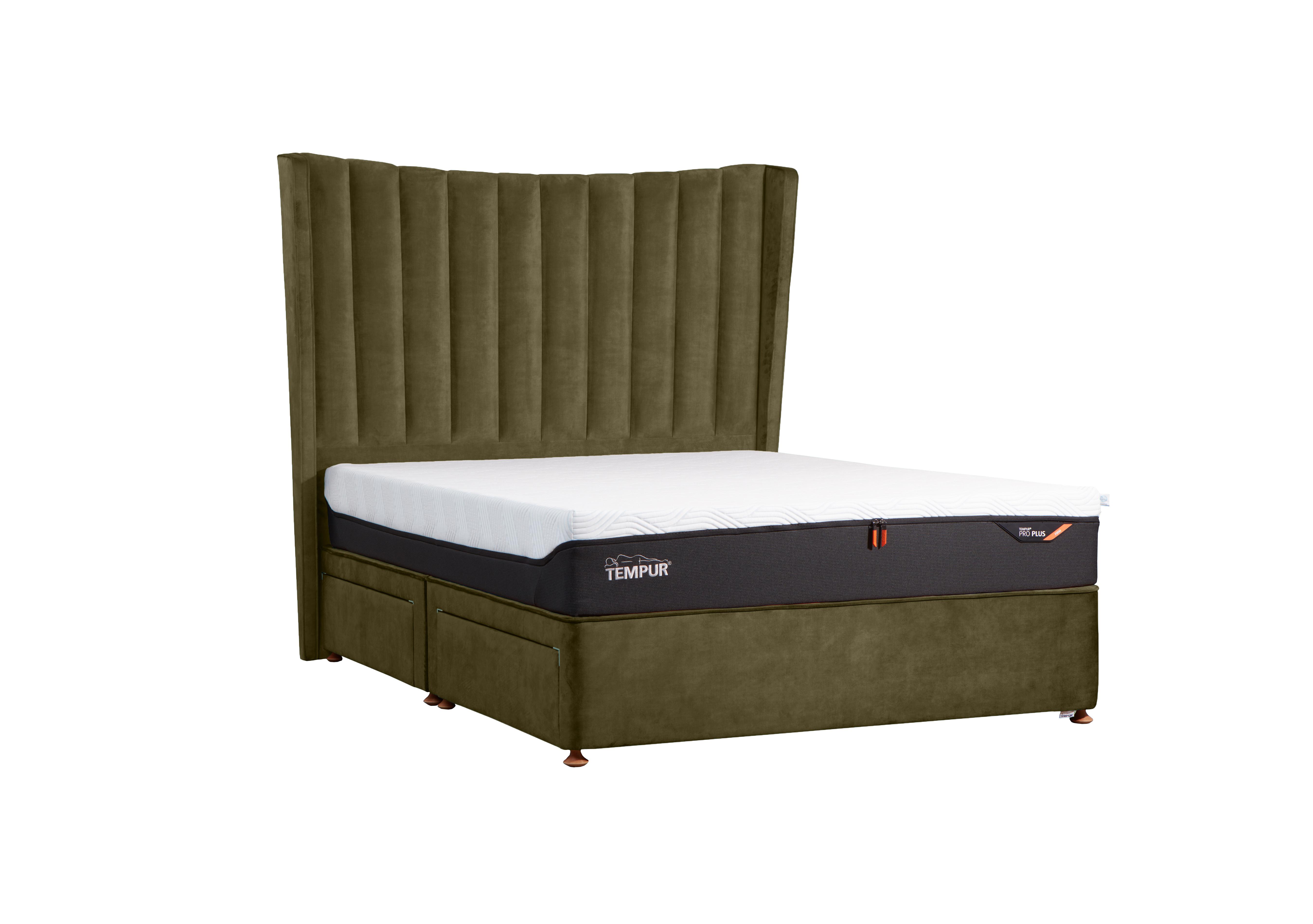 Suffolk Platform Divan Base in Soho Green on Furniture Village