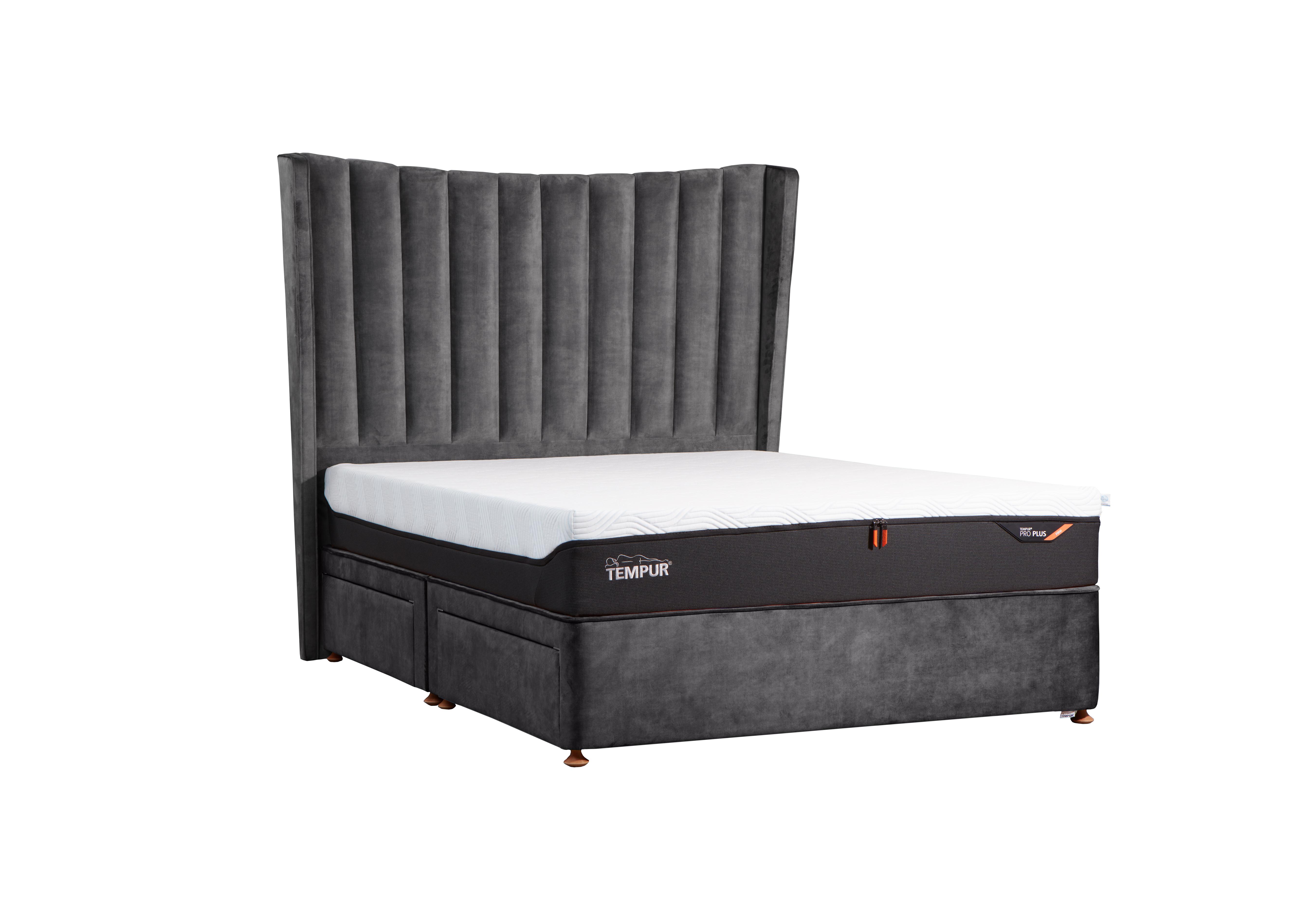 Suffolk Platform Divan Base in Soho Light Grey on Furniture Village