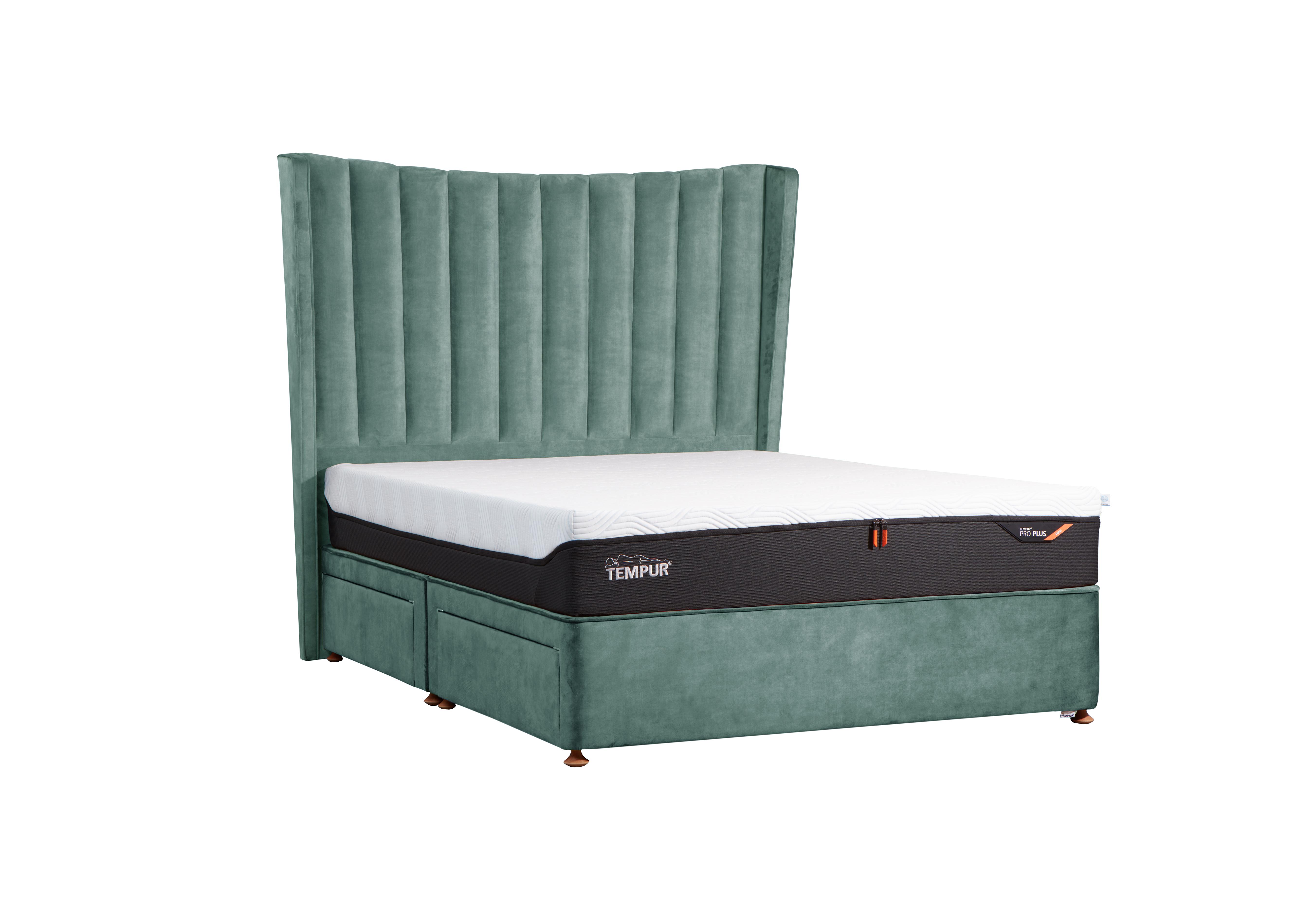 Suffolk Platform Divan Base in Soho Teal on Furniture Village