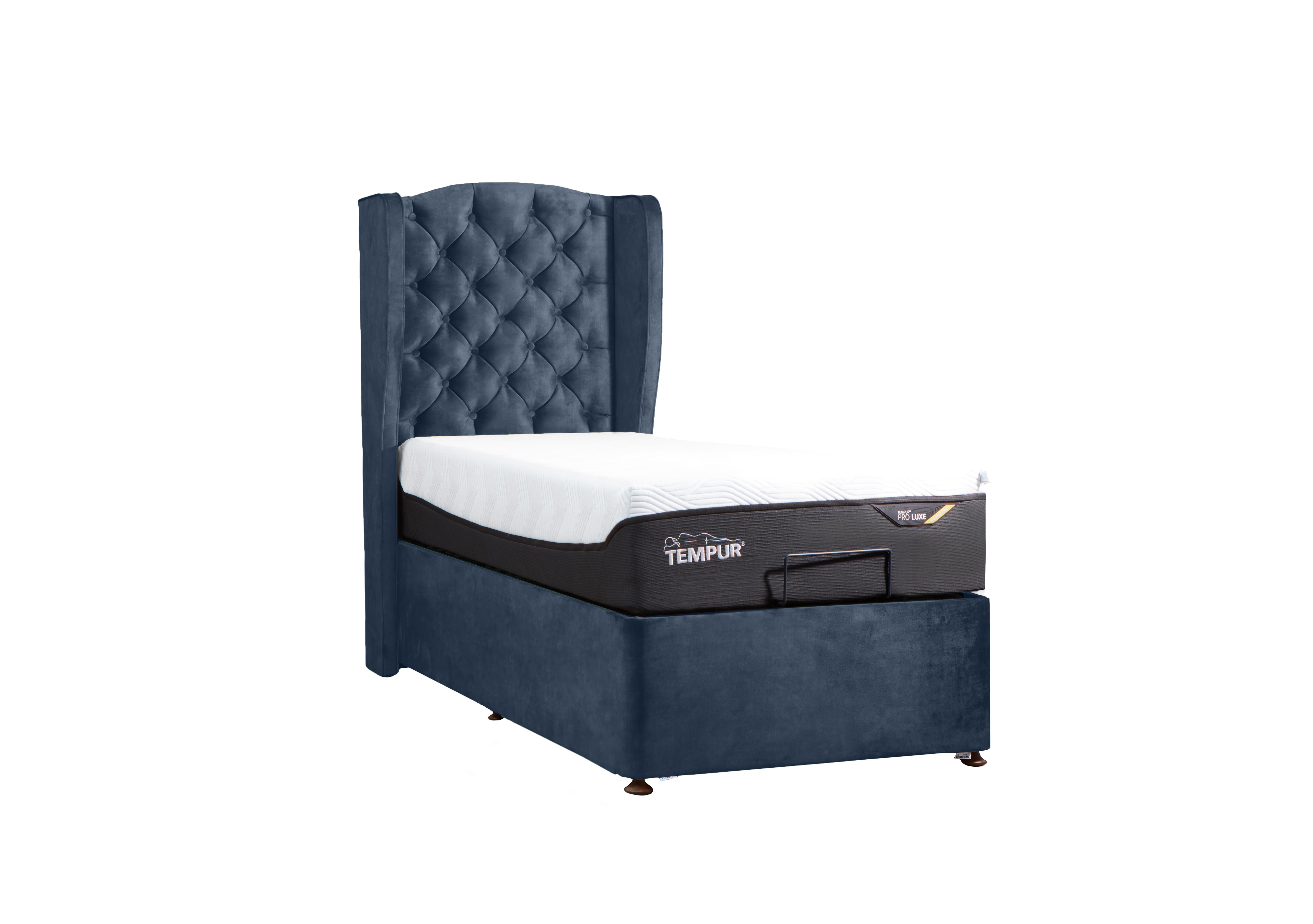 Suffolk Adjustable Disc Divan Base in Soho Dark Blue on Furniture Village