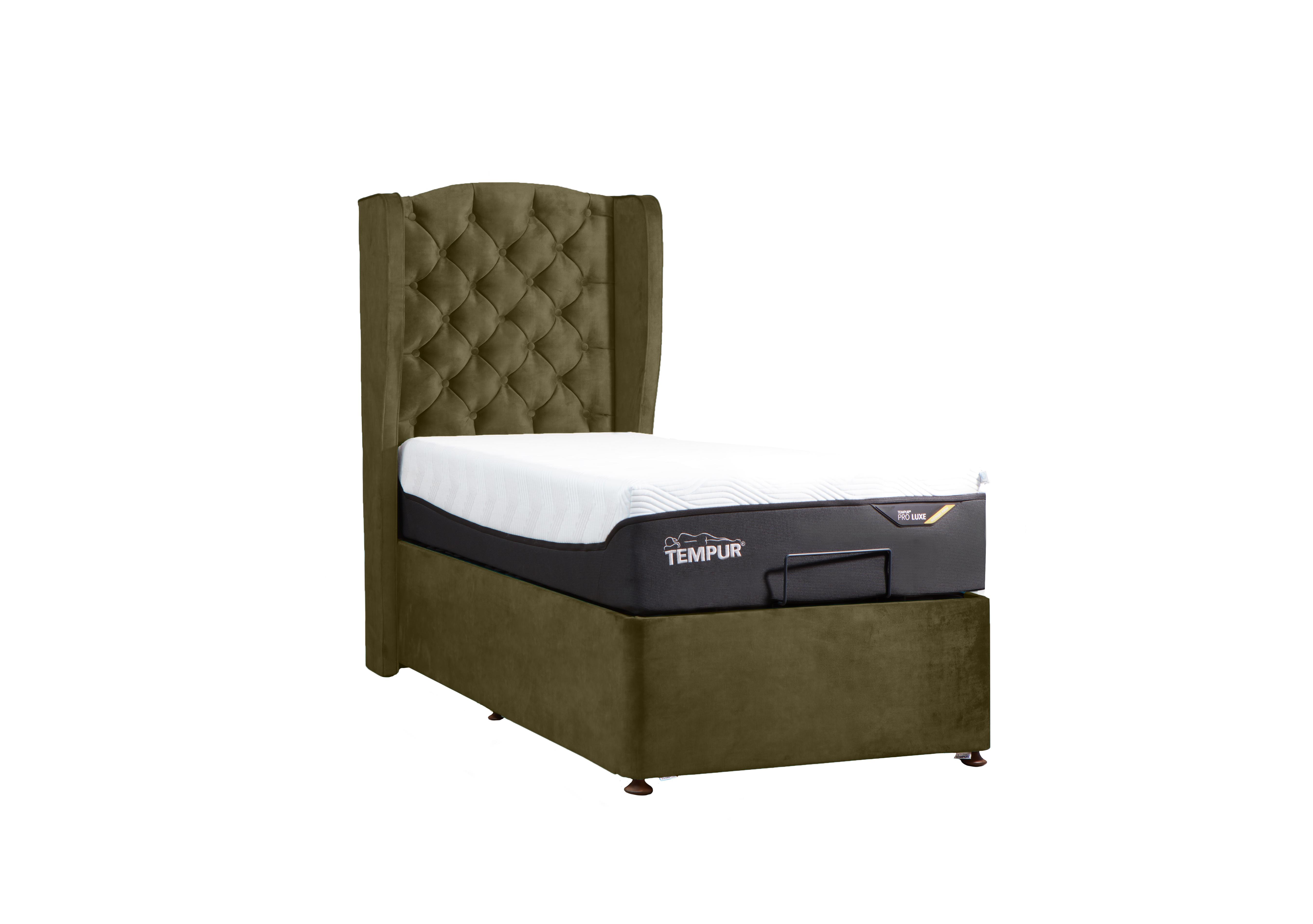 Suffolk Adjustable Disc Divan Base in Soho Green on Furniture Village