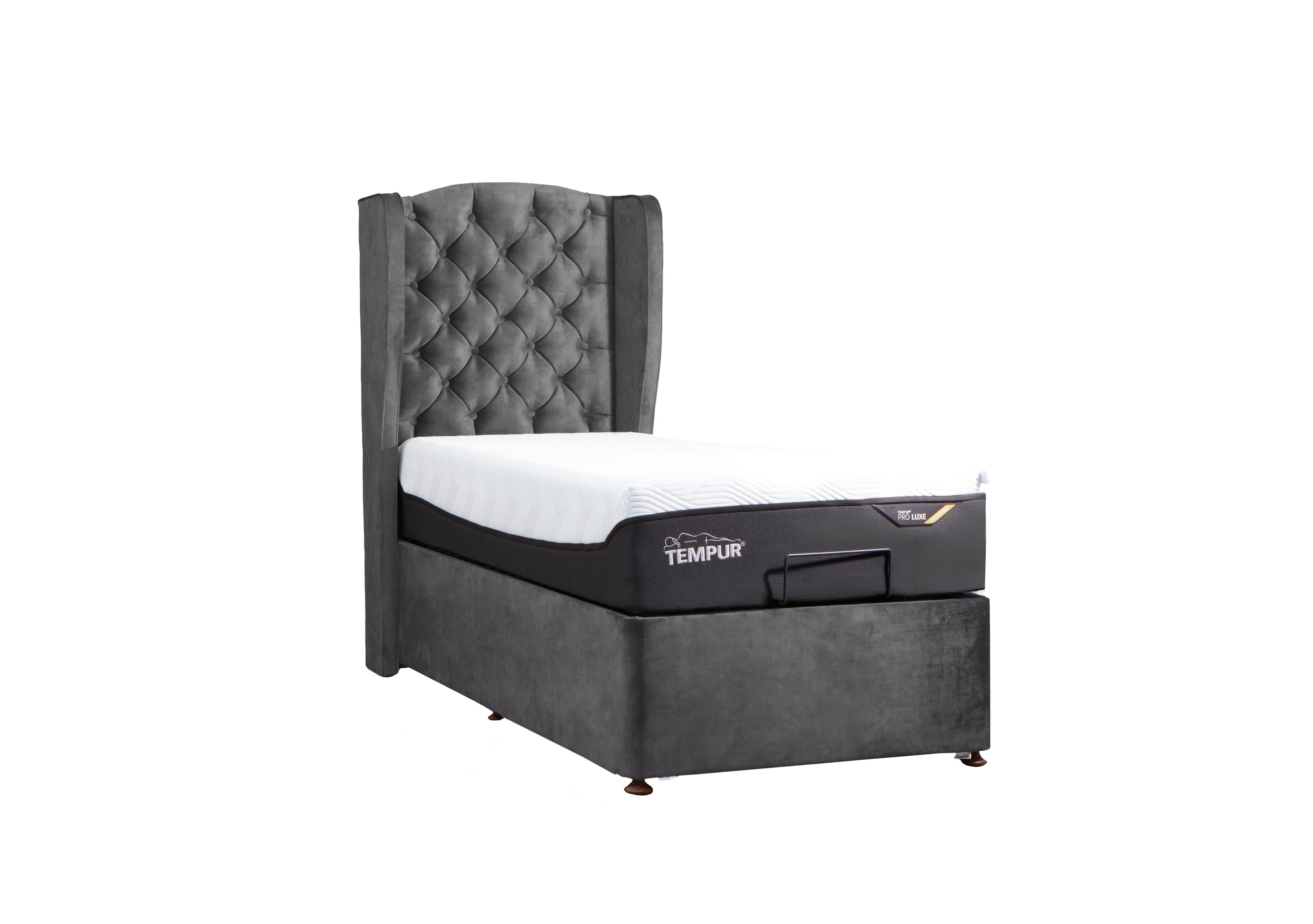 Suffolk Adjustable Disc Divan Base in Soho Light Grey on Furniture Village