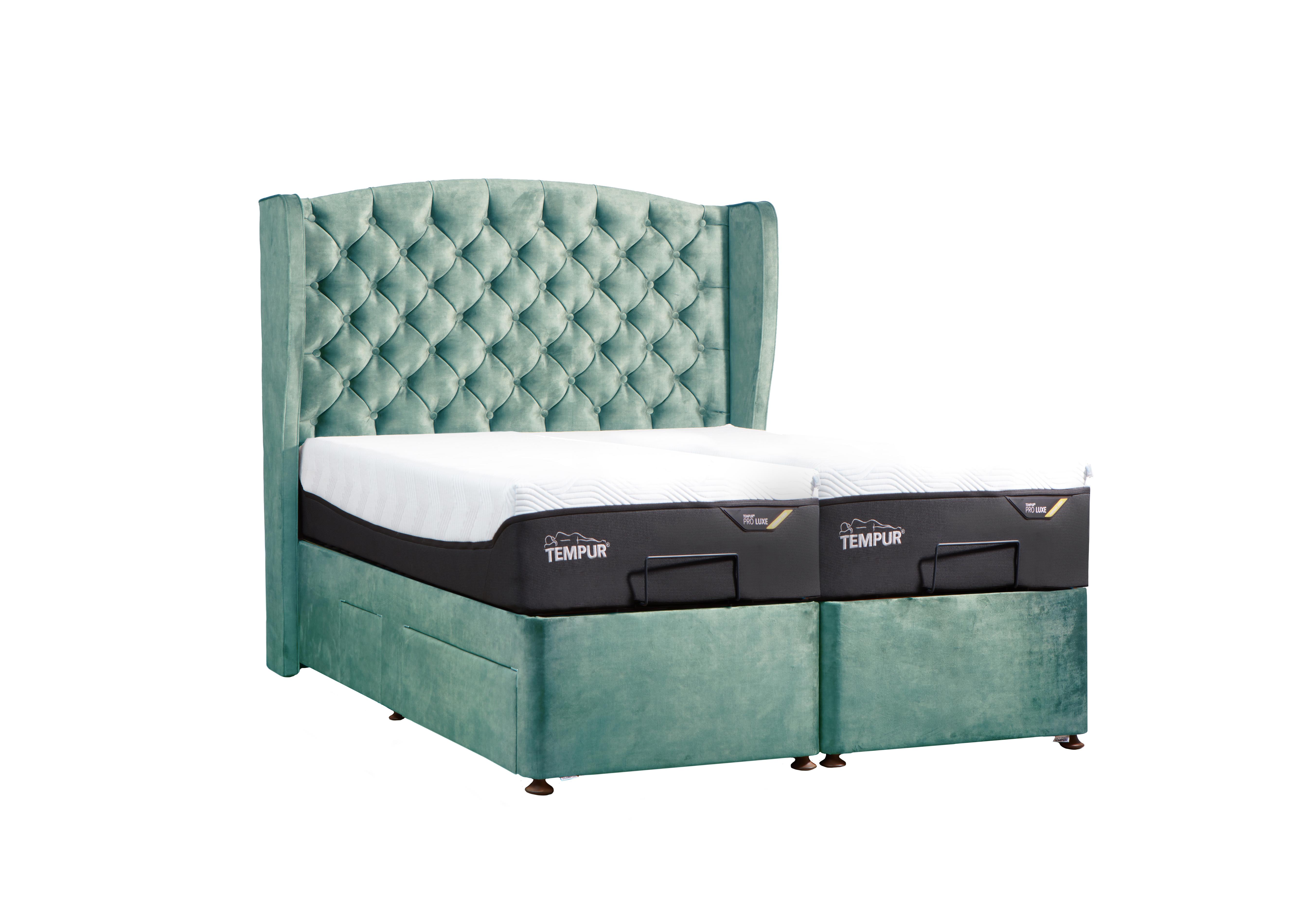 Suffolk Adjustable Disc Divan Base in Soho Teal on Furniture Village